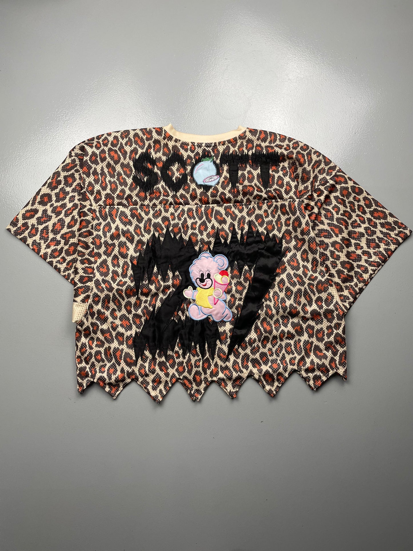 adidas Originals by Jeremy Scott custom S/S 2013 women's leopard jersey top