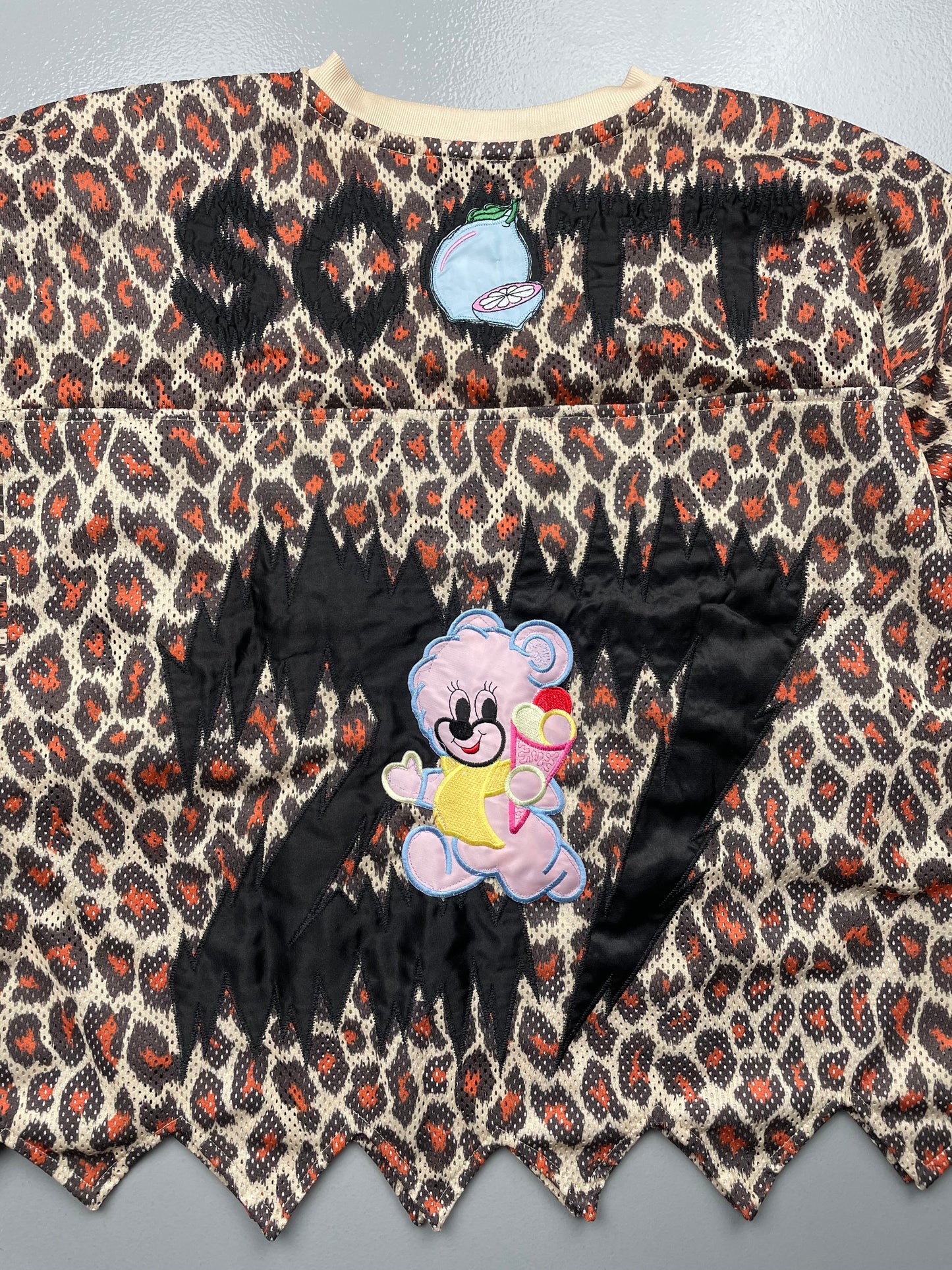 adidas Originals by Jeremy Scott custom S/S 2013 women's leopard jersey top