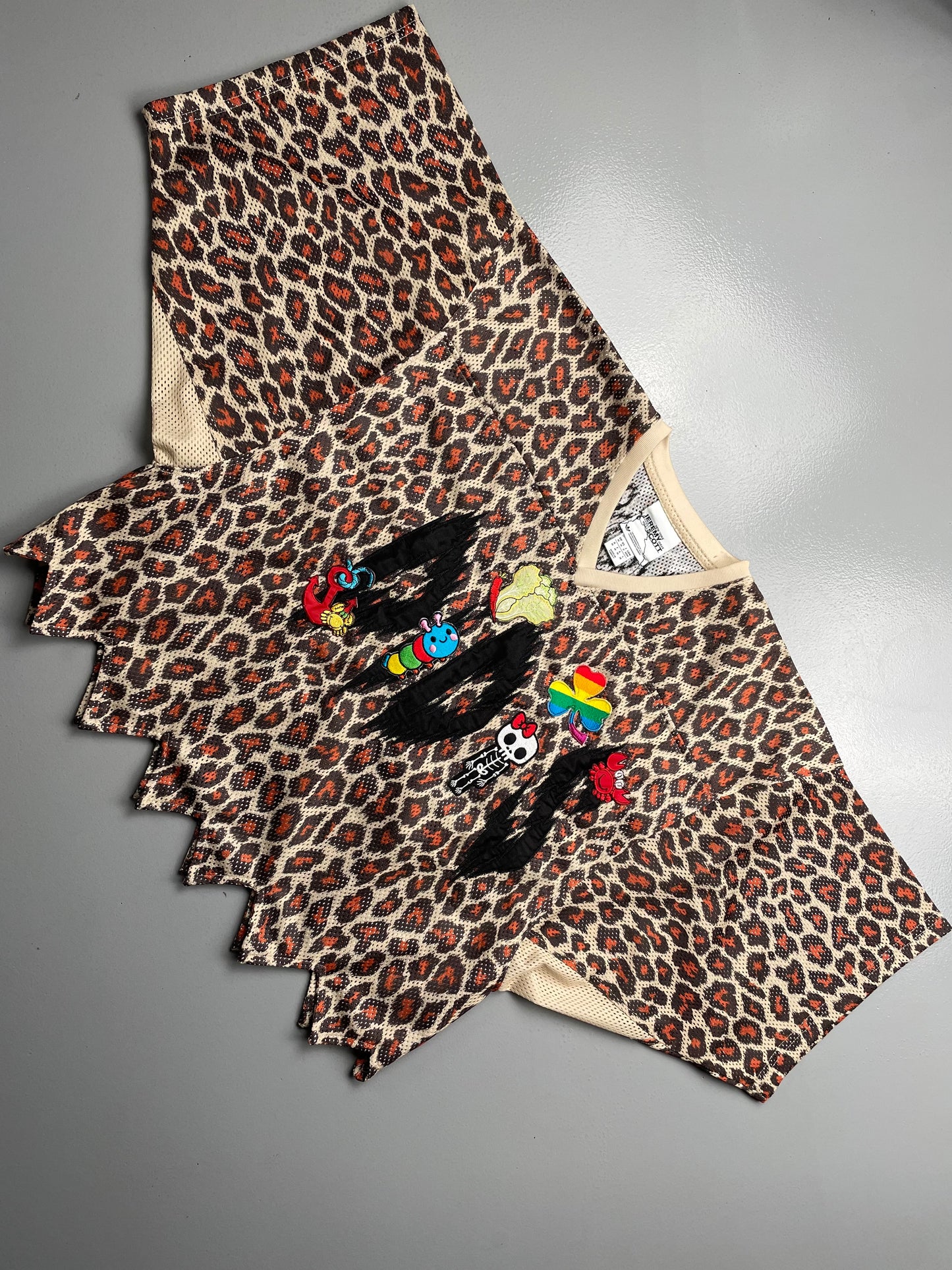adidas Originals by Jeremy Scott custom S/S 2013 women's leopard jersey top