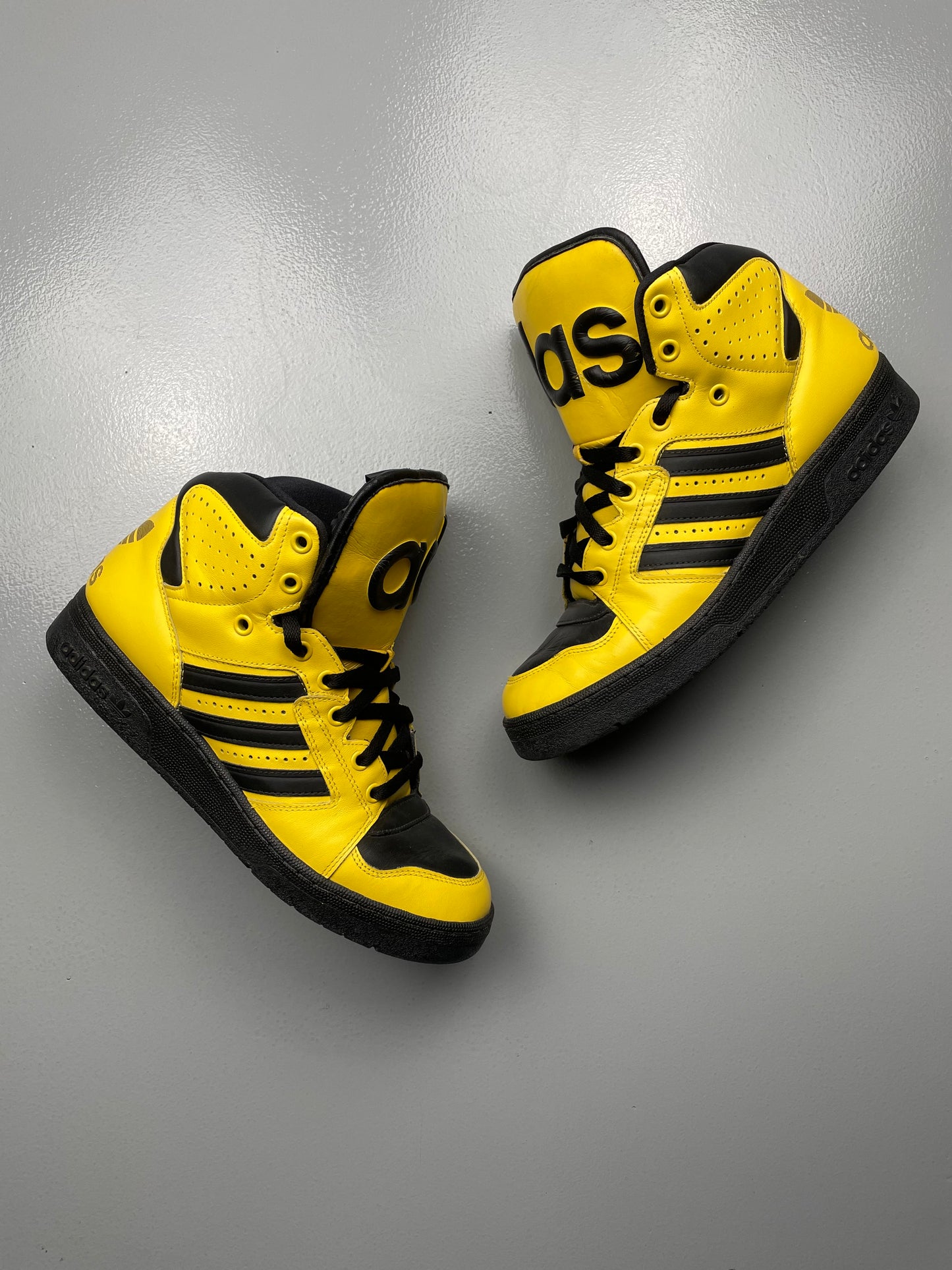 Adidas X Jeremy Scott S/S 2012 JS Instinct Hi (black/yellow) - size 44