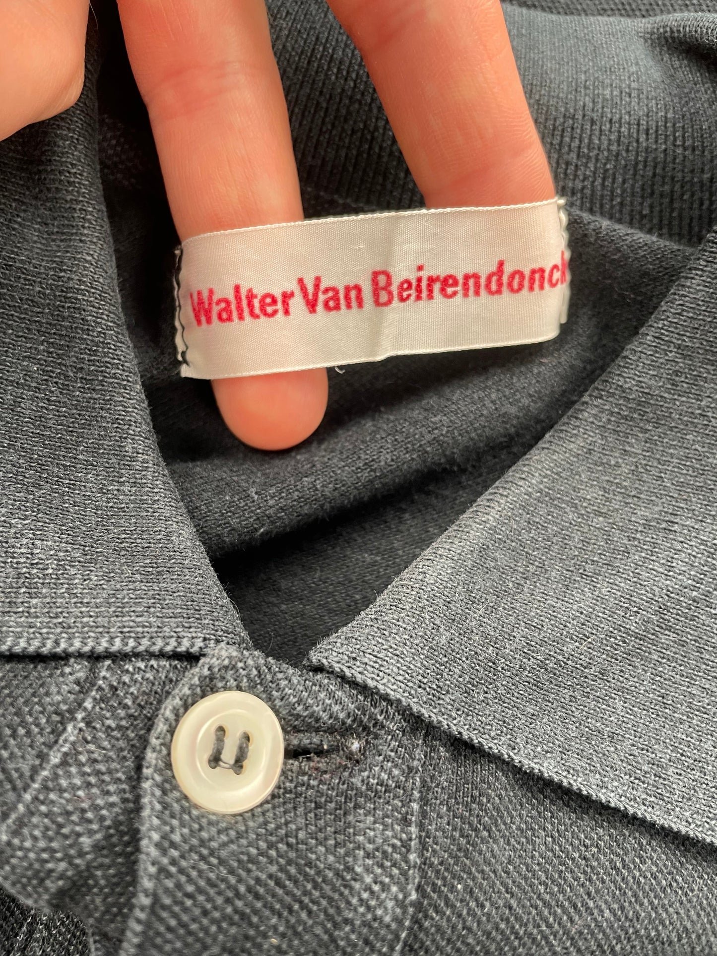 Walter Van Beirendonck embroidered long-sleeve polo - size XXL