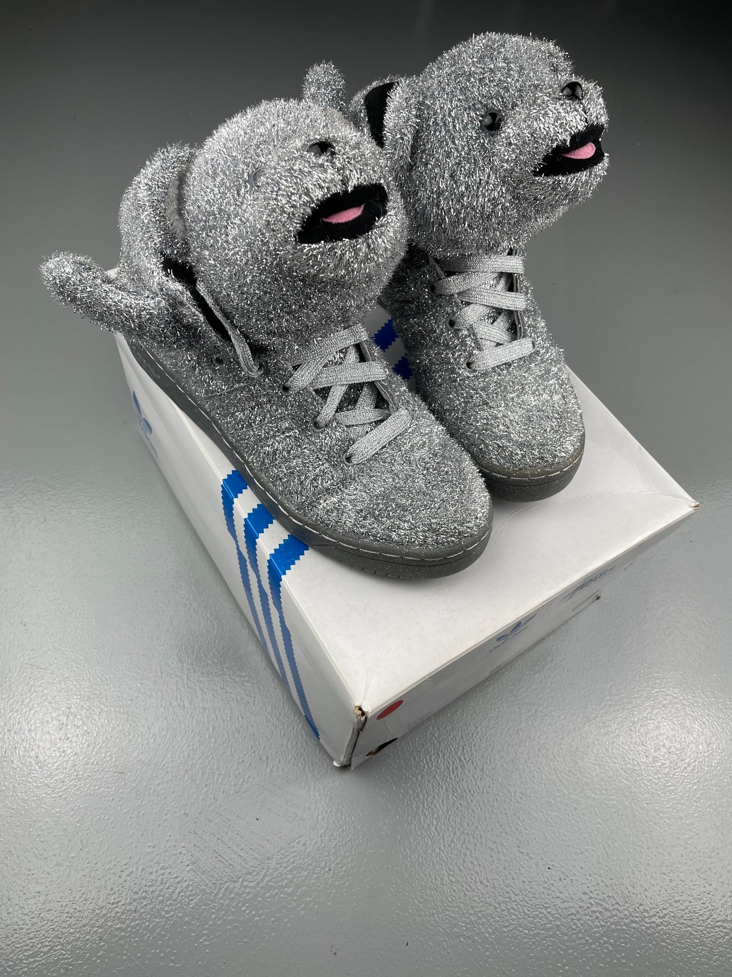 adidas Originals by Jeremy Scott A/W 2013 JS Bear "Tinsel" - size 41 1/3