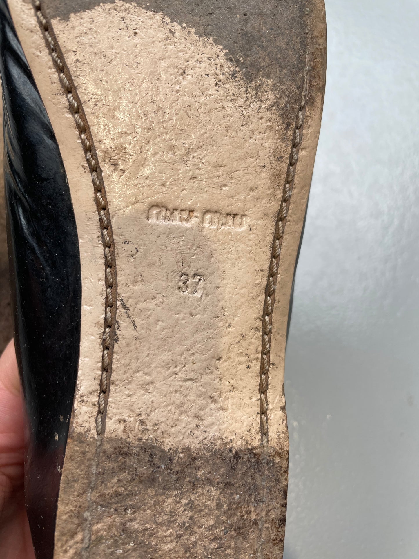 Miu Miu metal toe flats - size 37