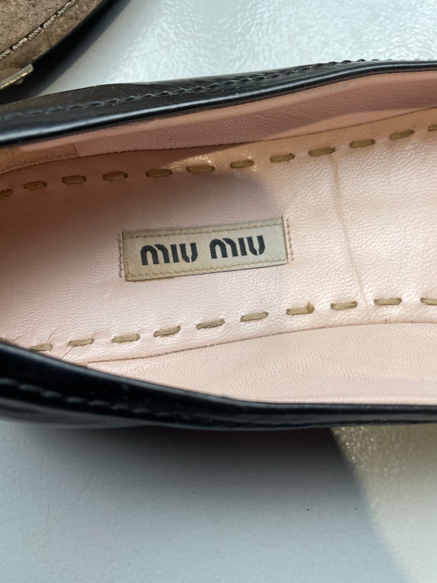 Miu Miu metal toe flats - size 37