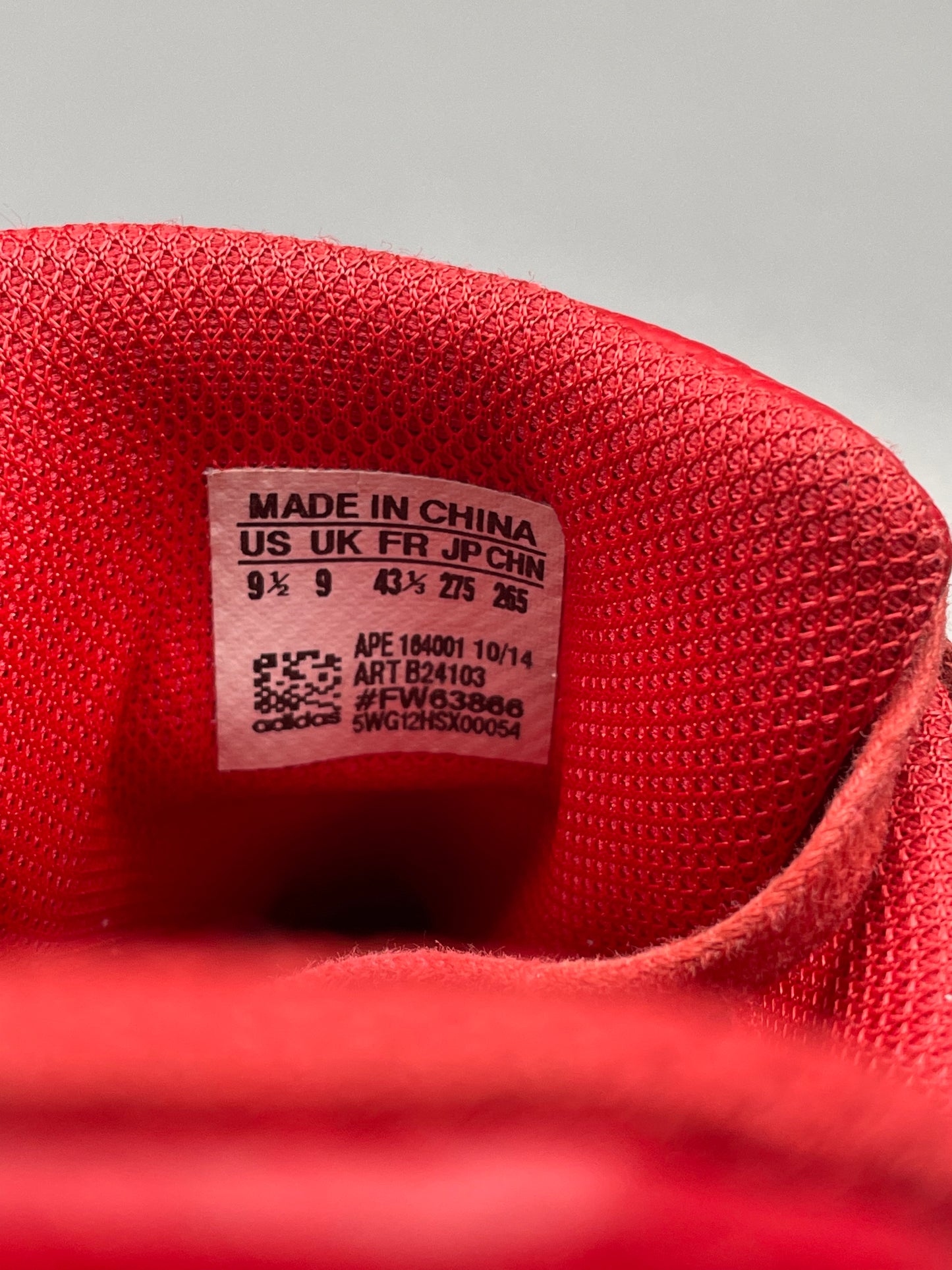 Adidas X Raf Simons S/S 2015 Platform Lace (red) - size 43 1/3