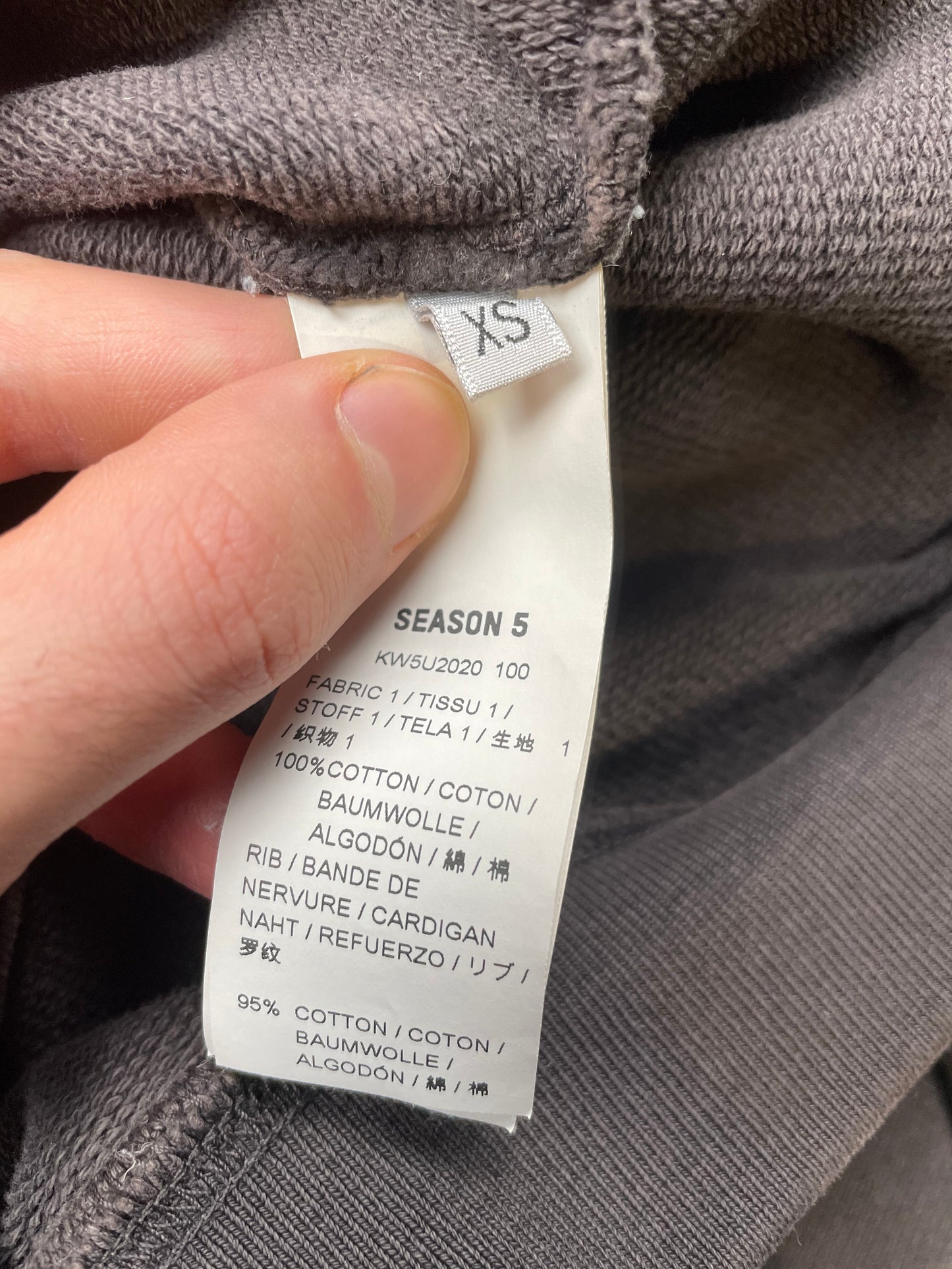 YEEZY Season 5 Ink hoodie - size XS