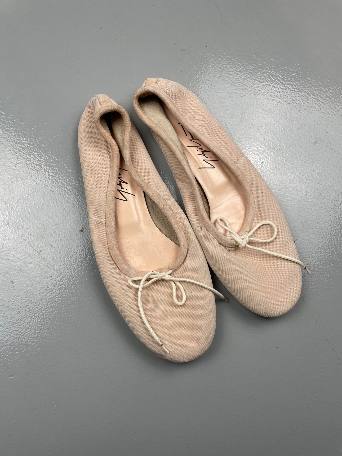 vintage Yohji Yamamoto leather and mesh ballerina - size 39