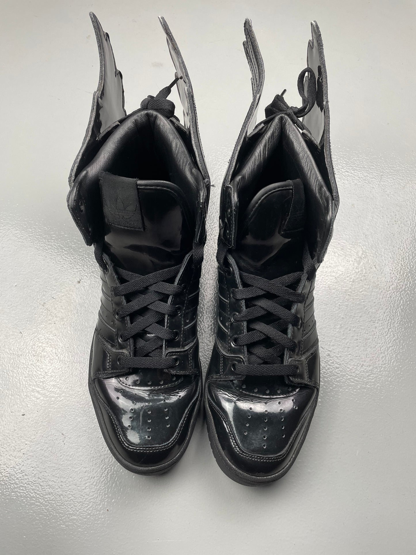 adidas Originals by Jeremy Scott S/S 2013 JS Wings 2.0 "Patent Black" - size 43 1/3