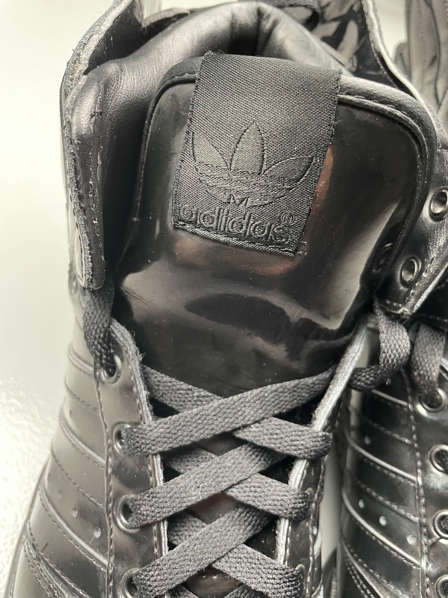 adidas Originals by Jeremy Scott S/S 2013 JS Wings 2.0 "Patent Black" - size 43 1/3