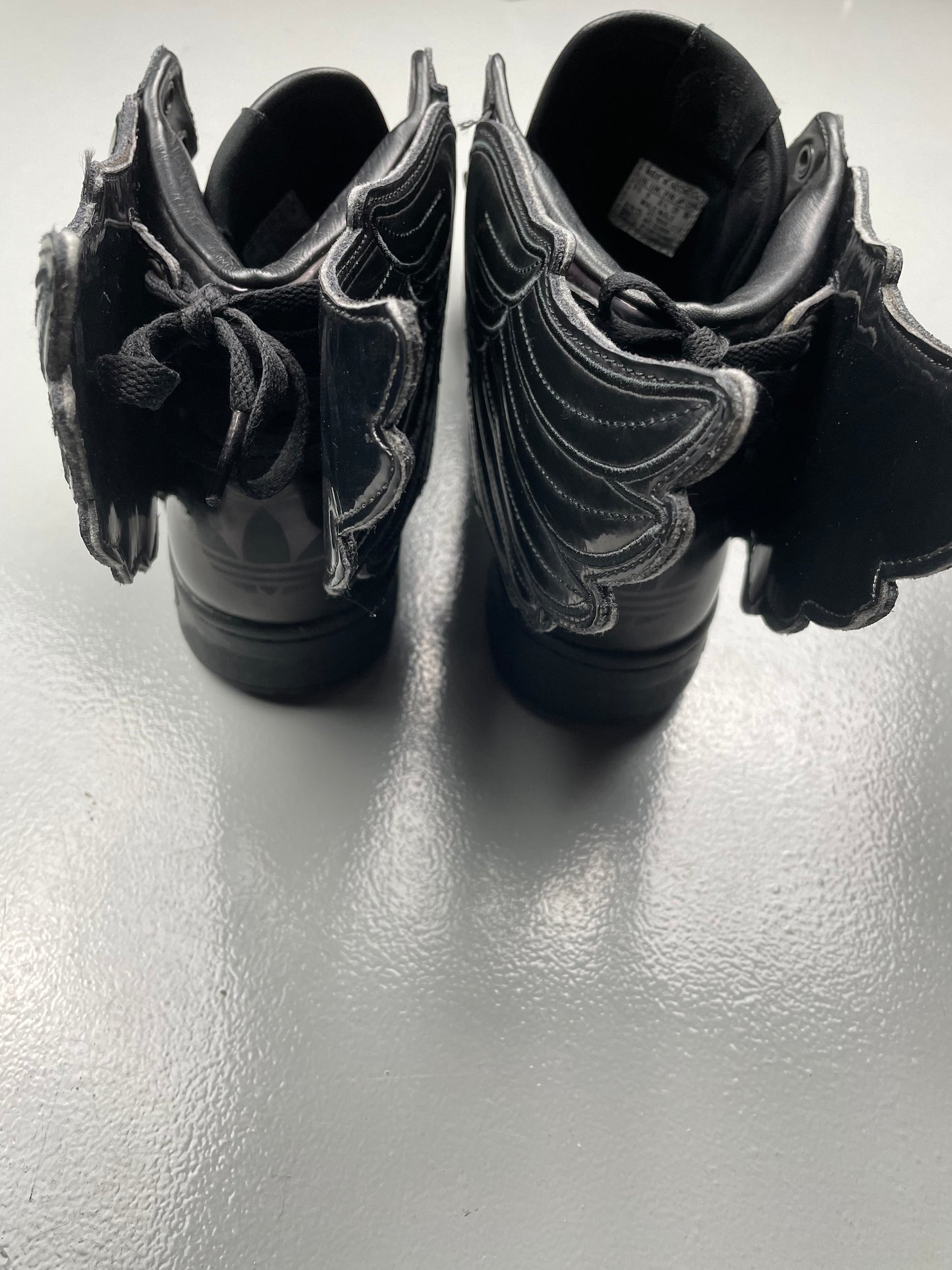 adidas Originals by Jeremy Scott S/S 2013 JS Wings 2.0 "Patent Black" - size 43 1/3