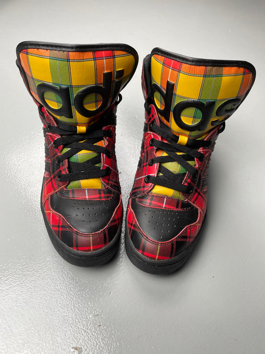 adidas Originals by Jeremy Scott S/S 2013 JS Instinct Hi "Plaid" - size 38 2/3