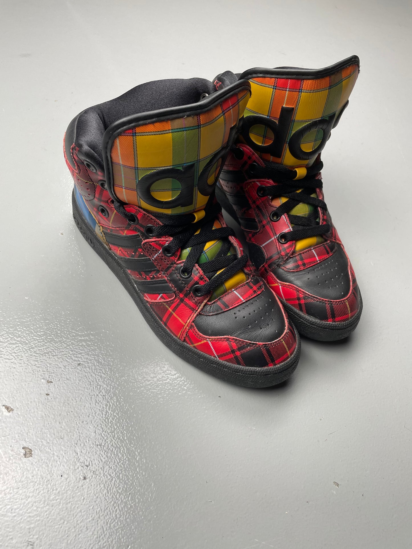 adidas Originals by Jeremy Scott S/S 2013 JS Instinct Hi "Plaid" - size 38 2/3