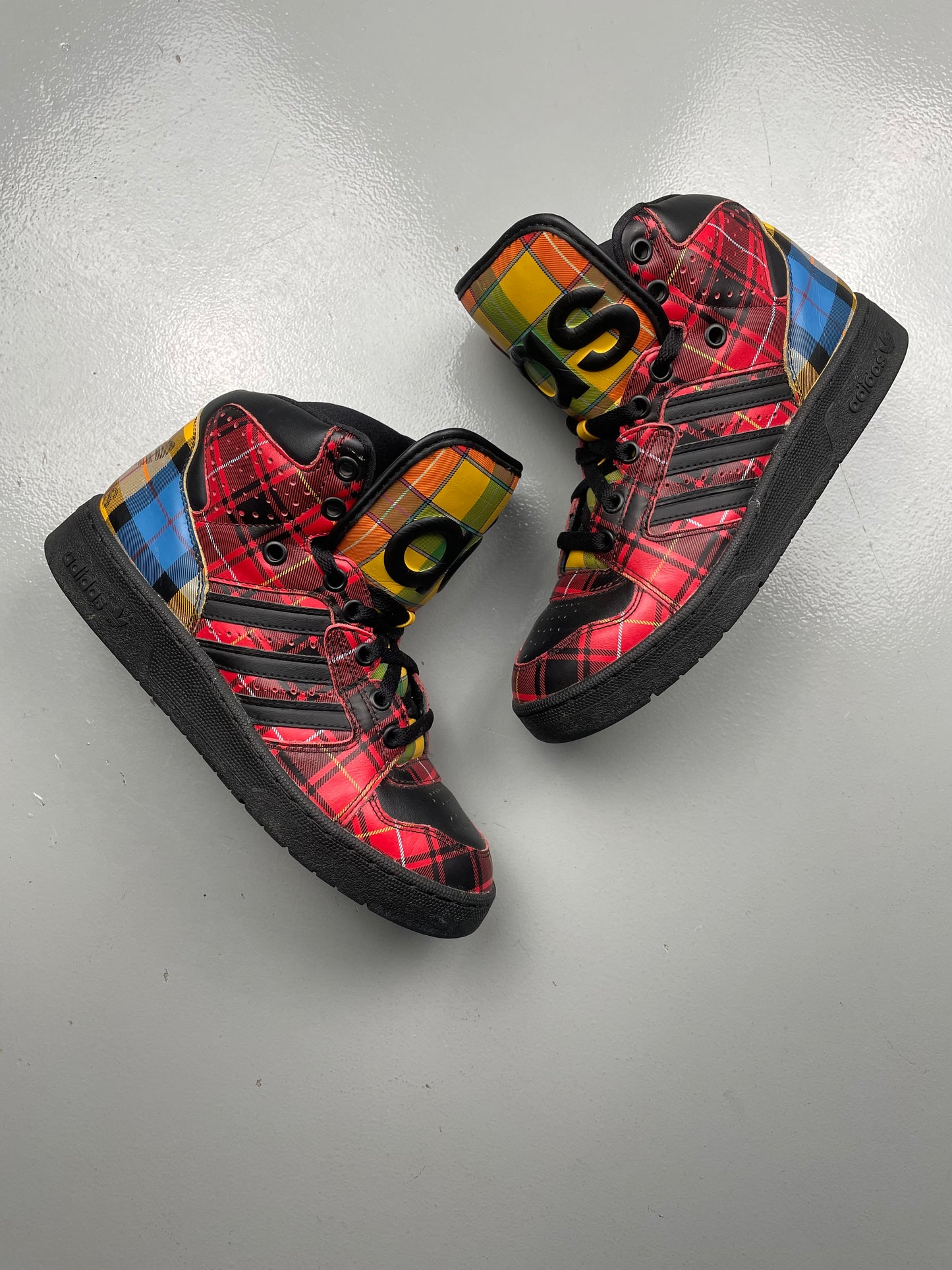 adidas Originals by Jeremy Scott S/S 2013 JS Instinct Hi "Plaid" - size 38 2/3