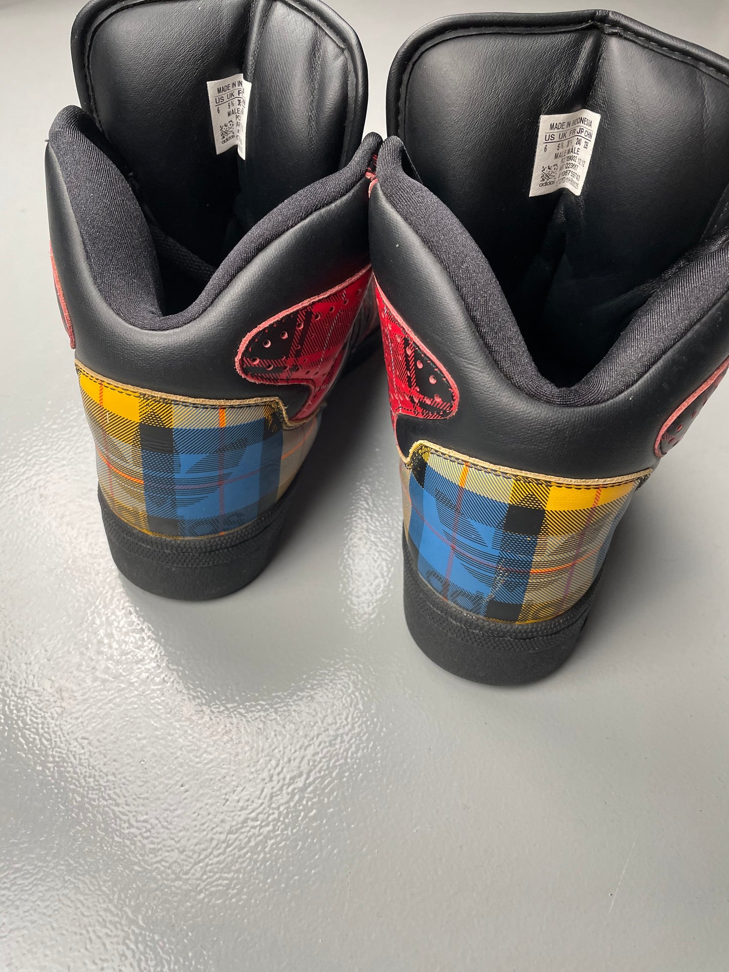 adidas Originals by Jeremy Scott S/S 2013 JS Instinct Hi "Plaid" - size 38 2/3