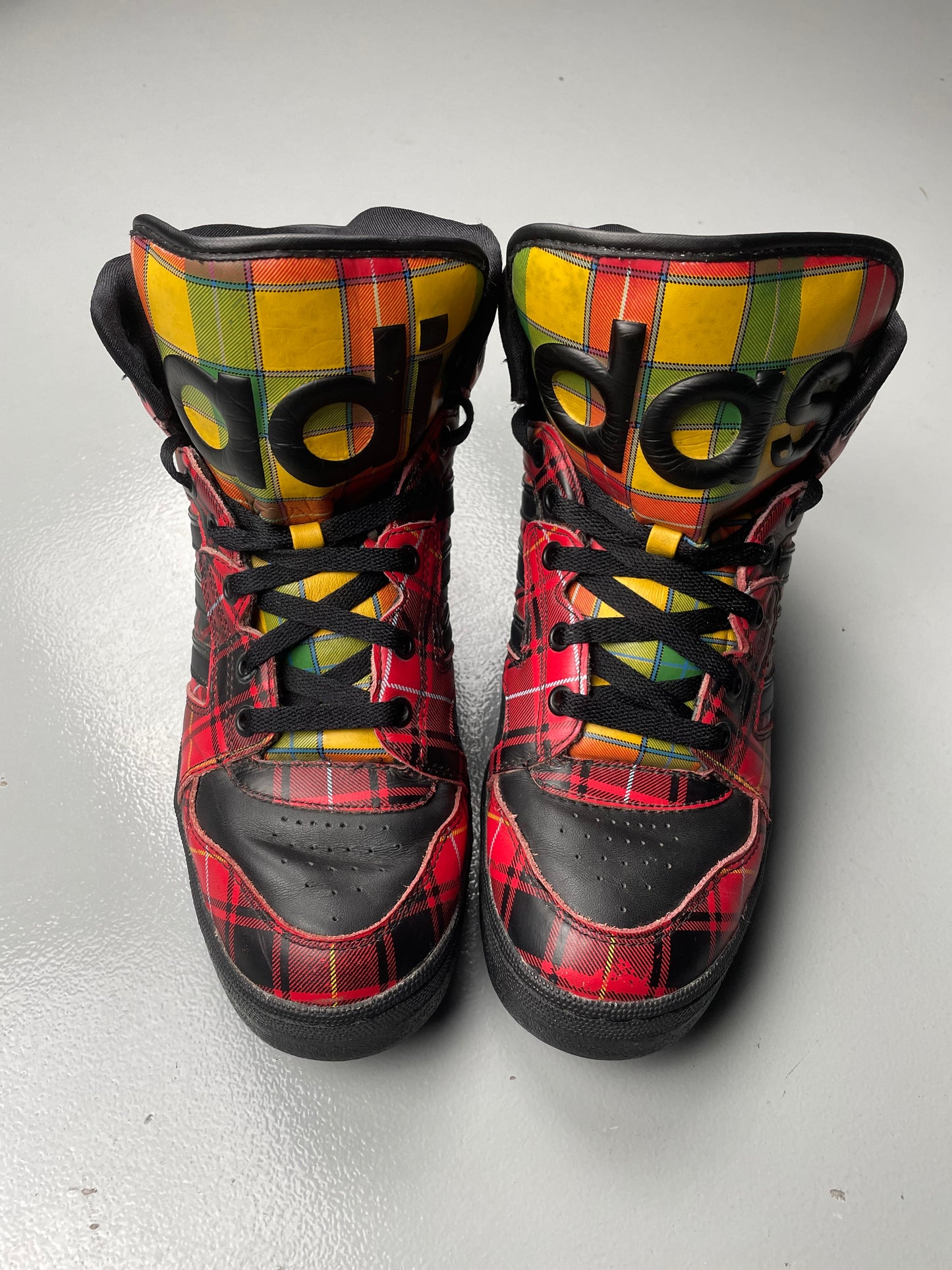 adidas Originals by Jeremy Scott S/S 2013 JS Instinct Hi "Plaid" - size 43 1/3