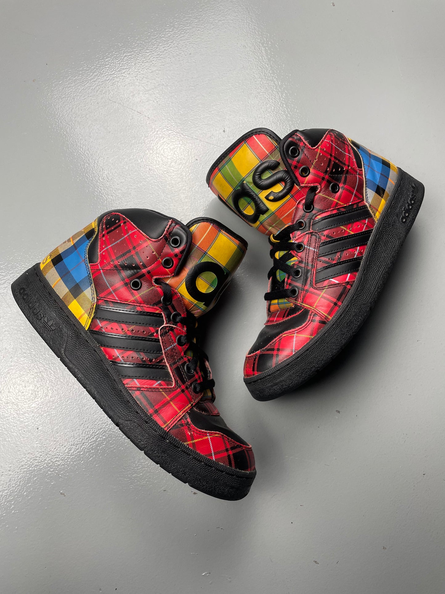adidas Originals by Jeremy Scott S/S 2013 JS Instinct Hi "Plaid" - size 43 1/3