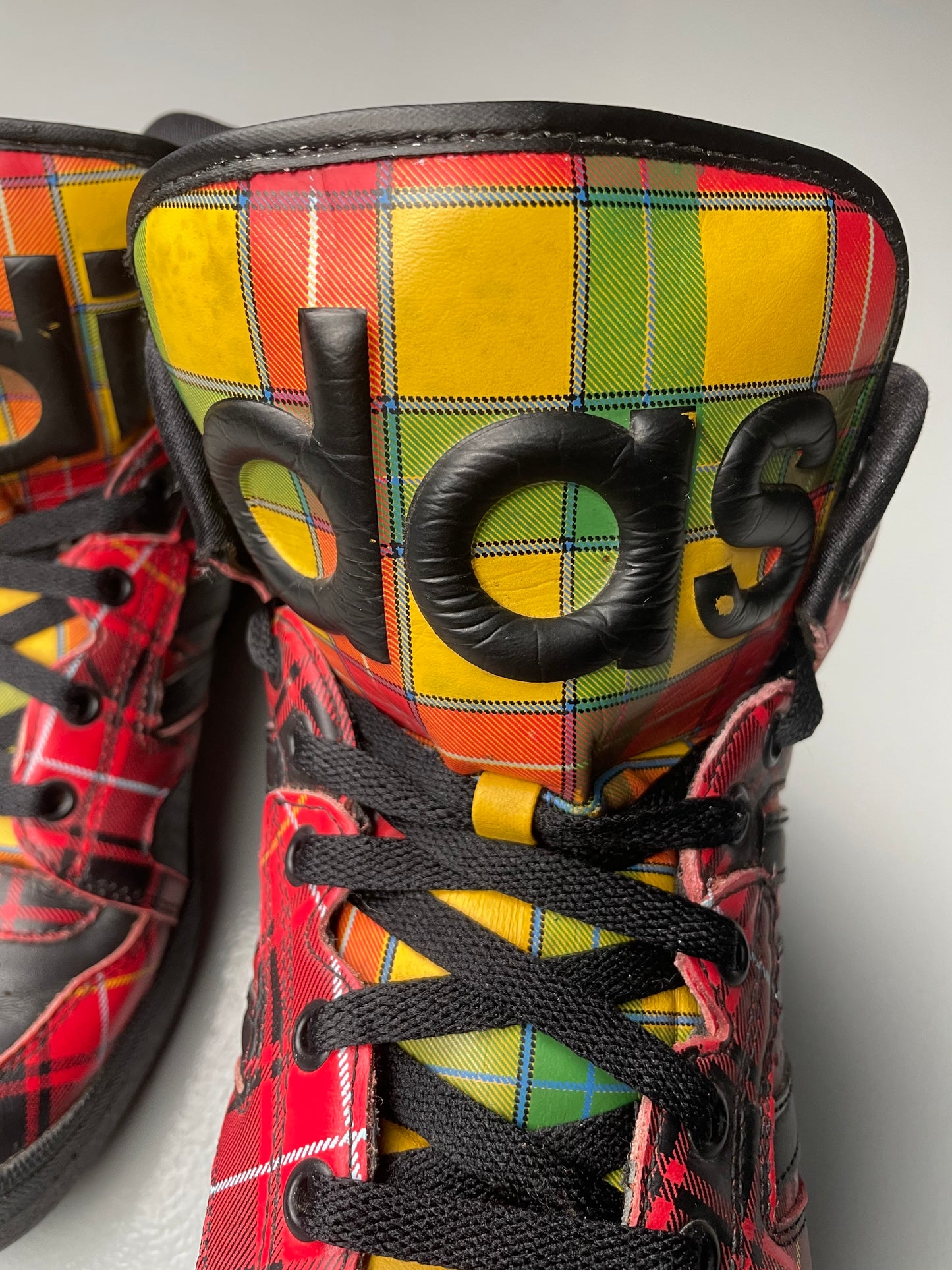 adidas Originals by Jeremy Scott S/S 2013 JS Instinct Hi "Plaid" - size 43 1/3