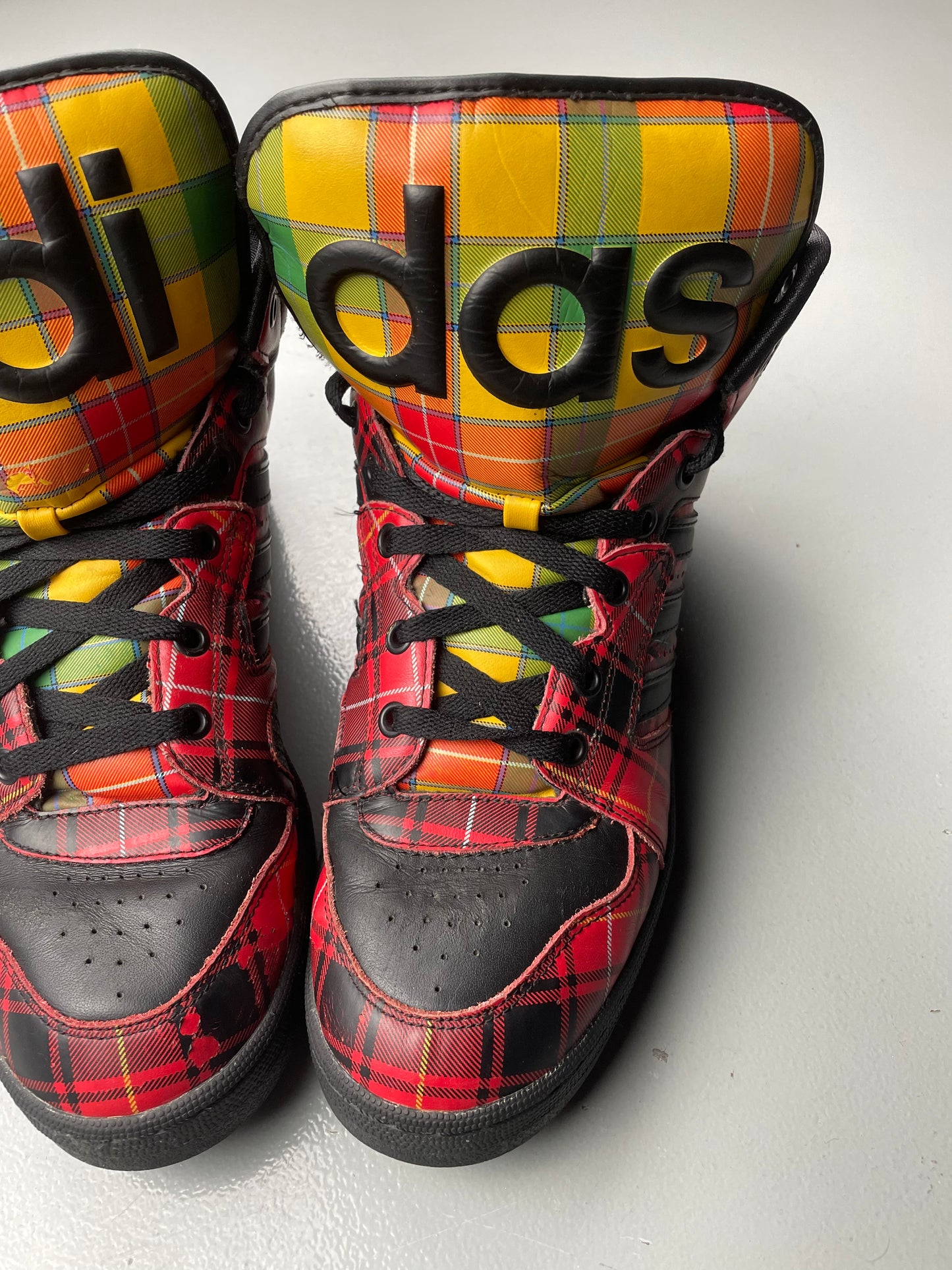 adidas Originals by Jeremy Scott S/S 2013 JS Instinct Hi "Plaid" - size 44 2/3