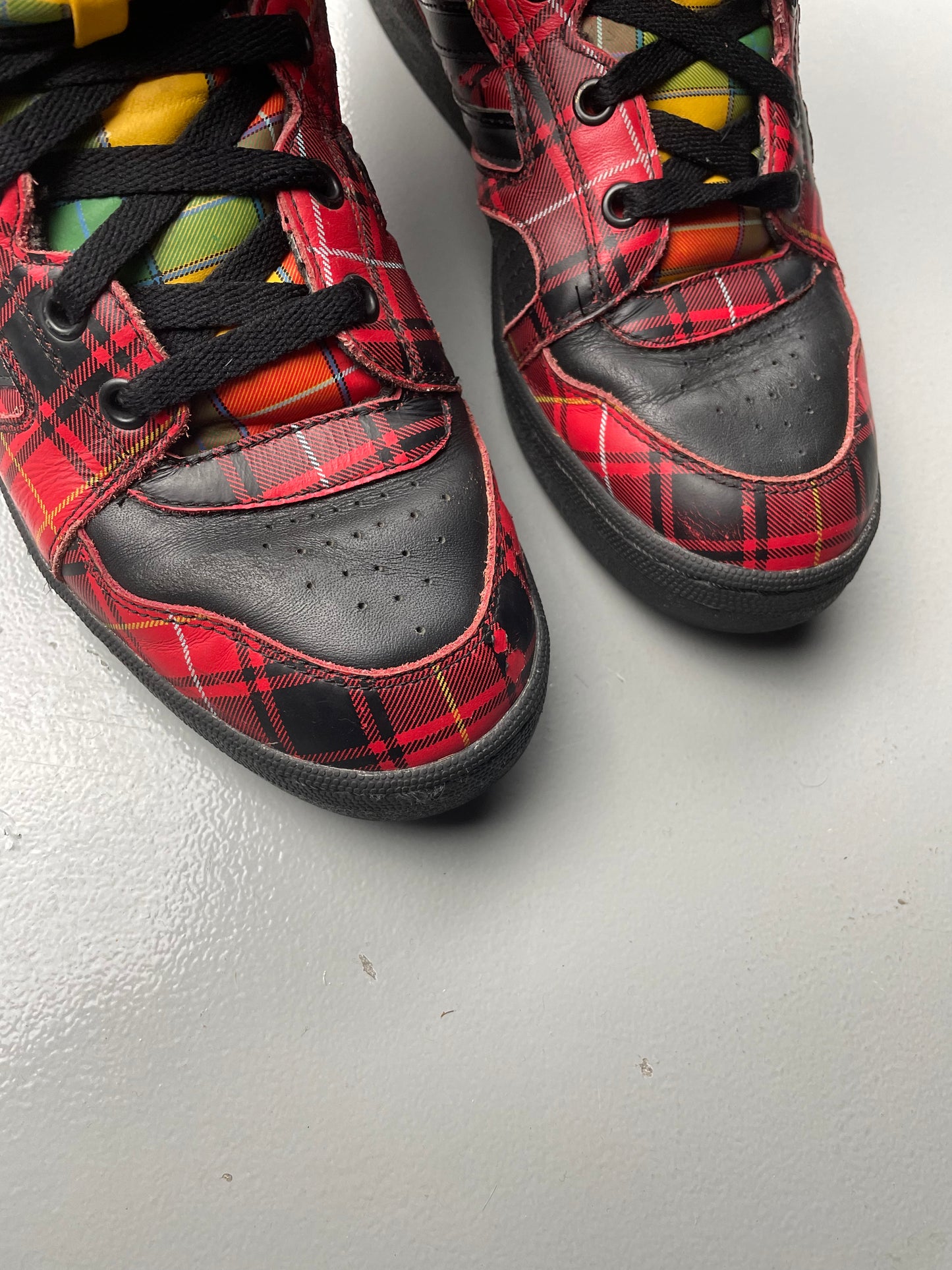 adidas Originals by Jeremy Scott S/S 2013 JS Instinct Hi "Plaid" - size 44 2/3