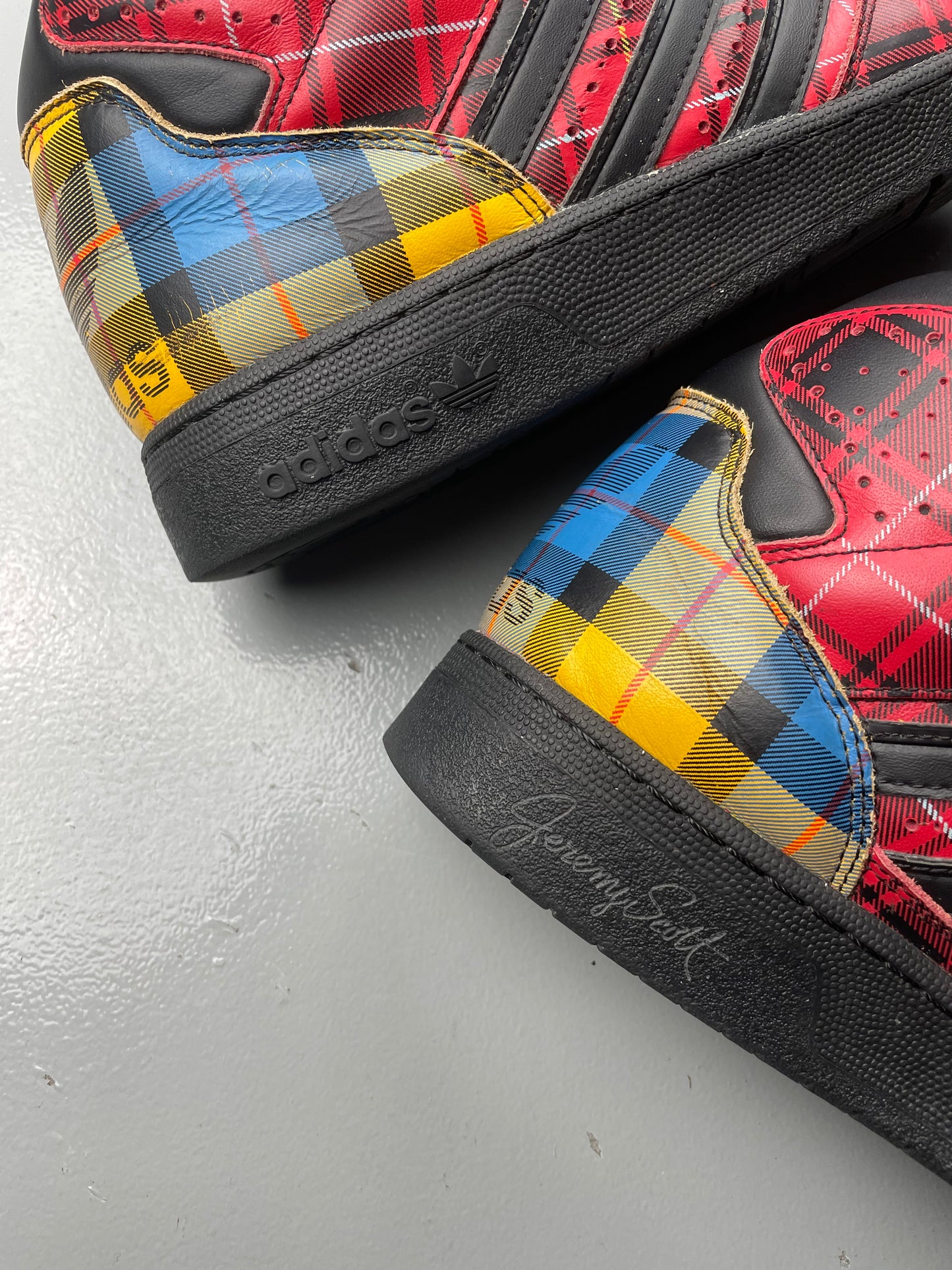adidas Originals by Jeremy Scott S/S 2013 JS Instinct Hi "Plaid" - size 44 2/3