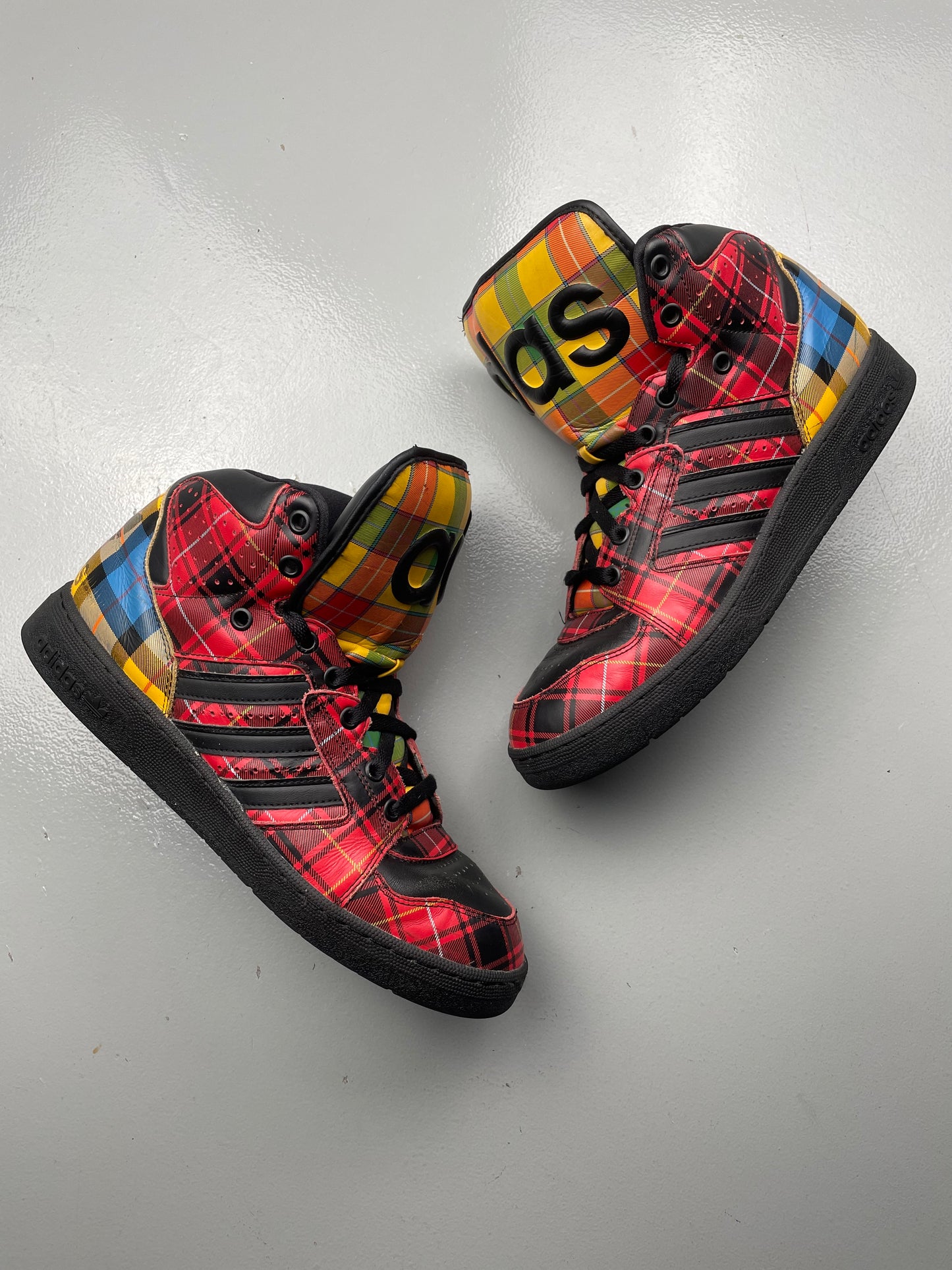adidas Originals by Jeremy Scott S/S 2013 JS Instinct Hi "Plaid" - size 44 2/3
