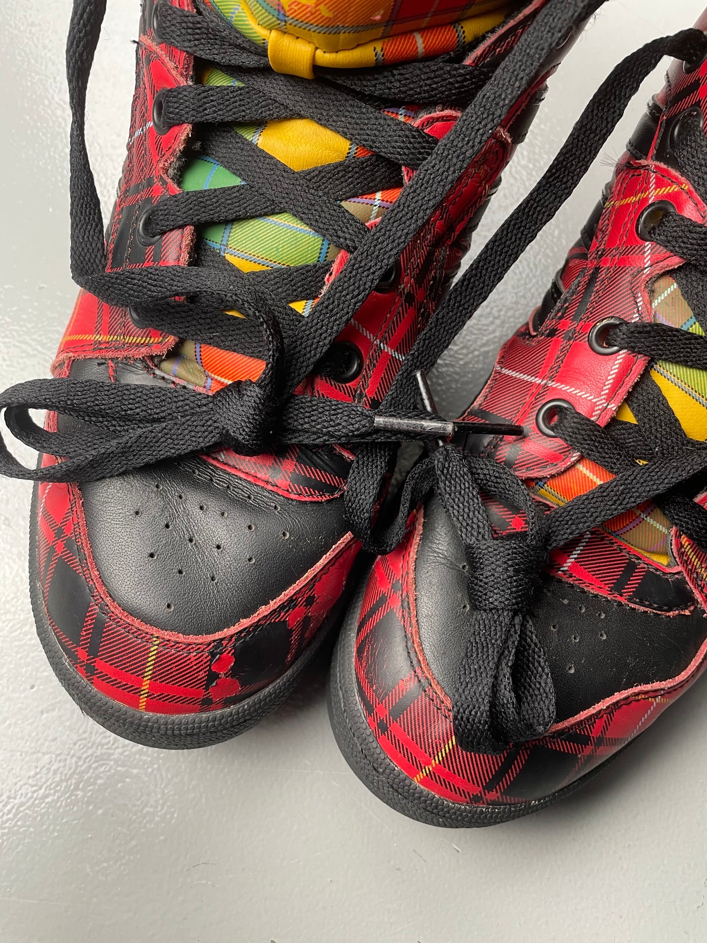 adidas Originals by Jeremy Scott S/S 2013 JS Instinct Hi "Plaid" - size 44 2/3