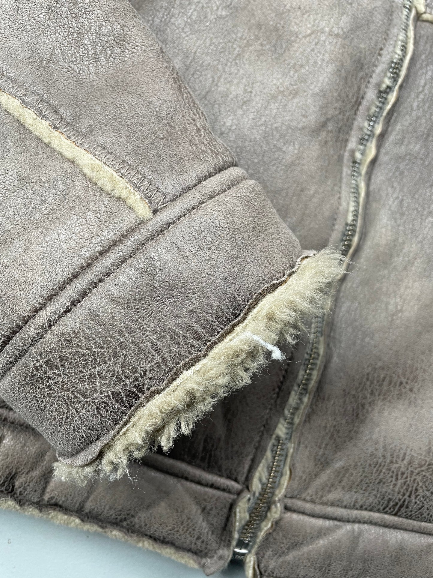 Gosha Rubchinskiy A/W 2016 faux leather shearling jacket (brown) - size L