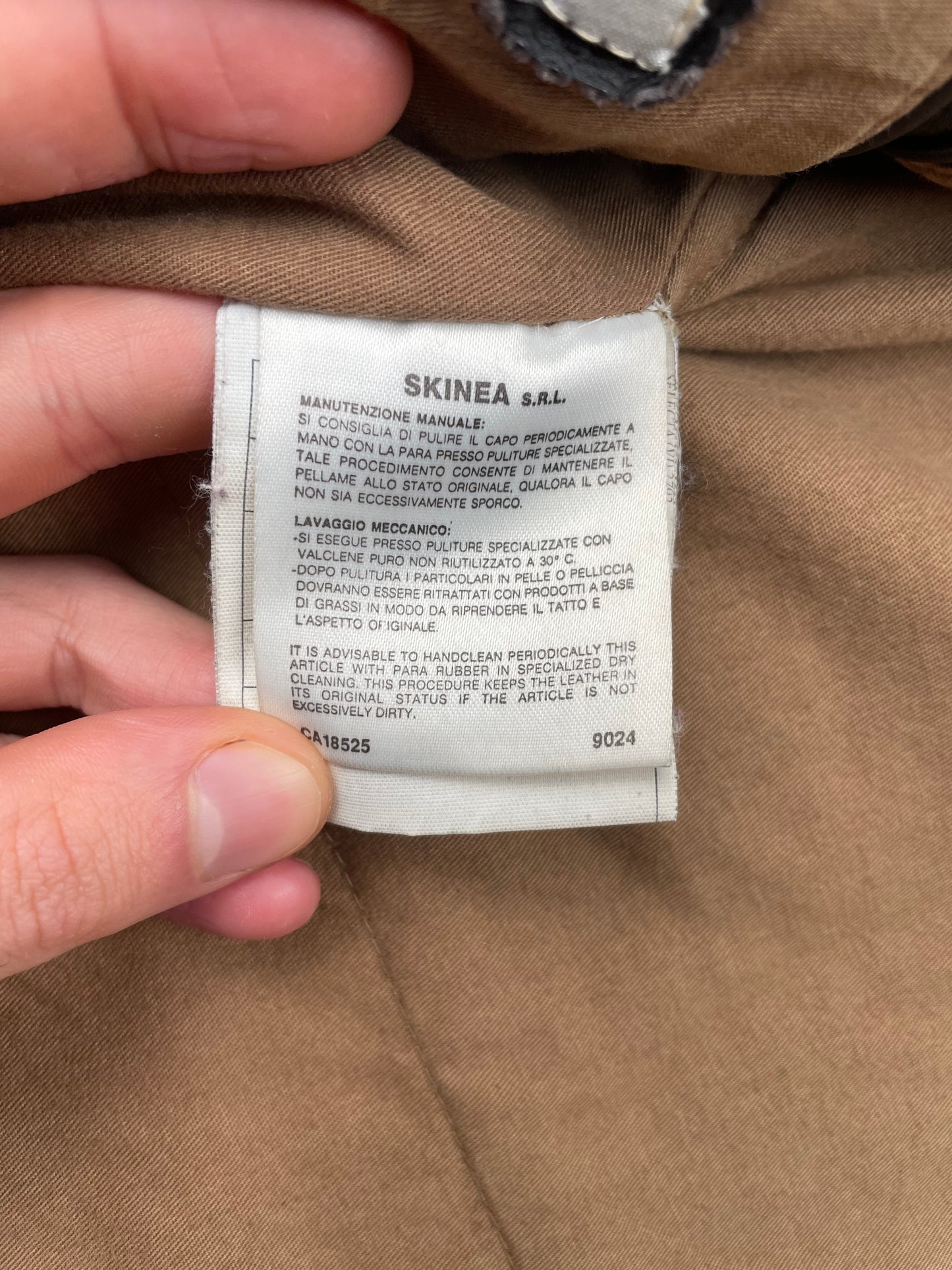 1990's Emporio Armani biker Stone Leather jacket - size 52