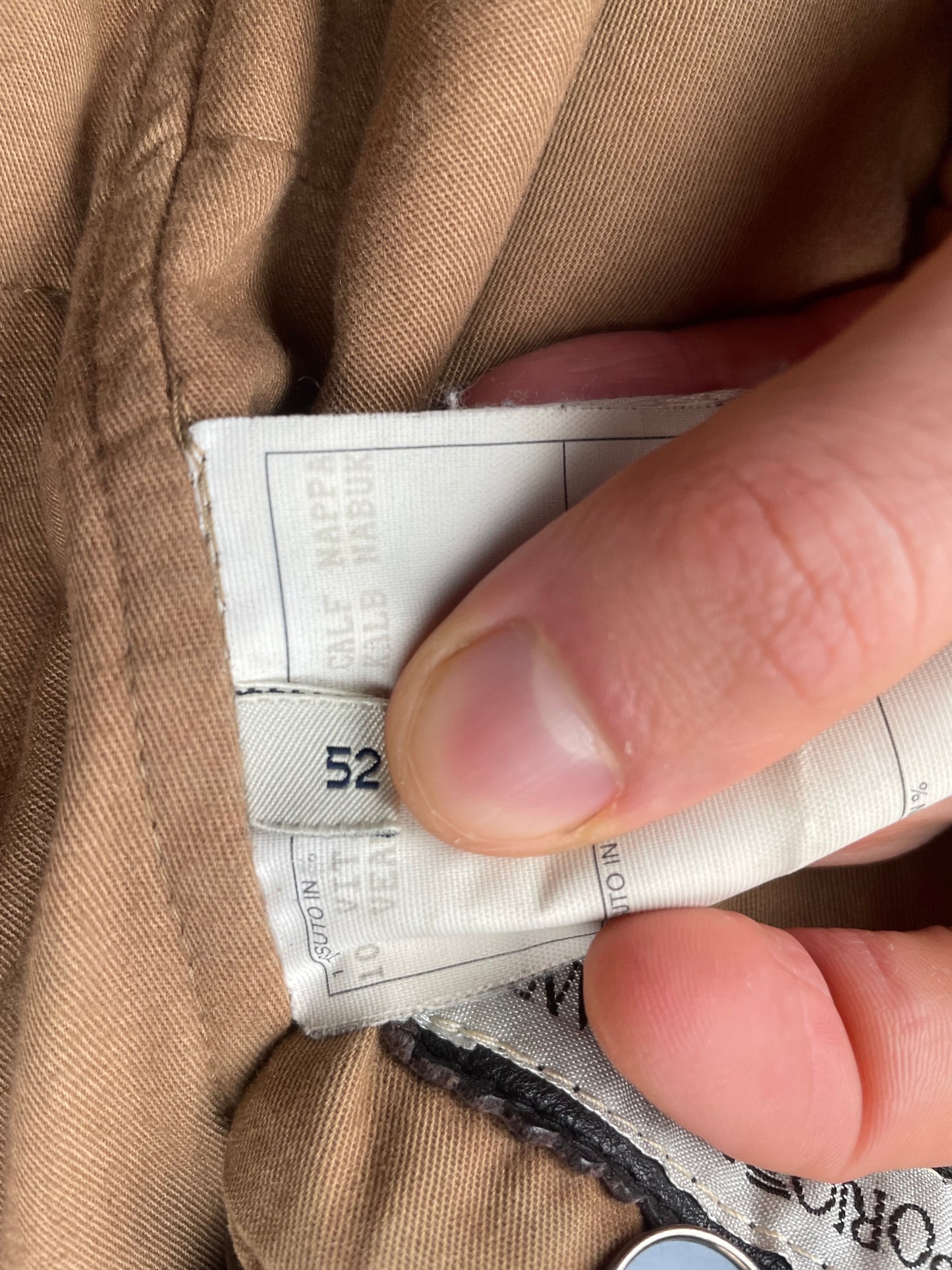 1990's Emporio Armani biker Stone Leather jacket - size 52