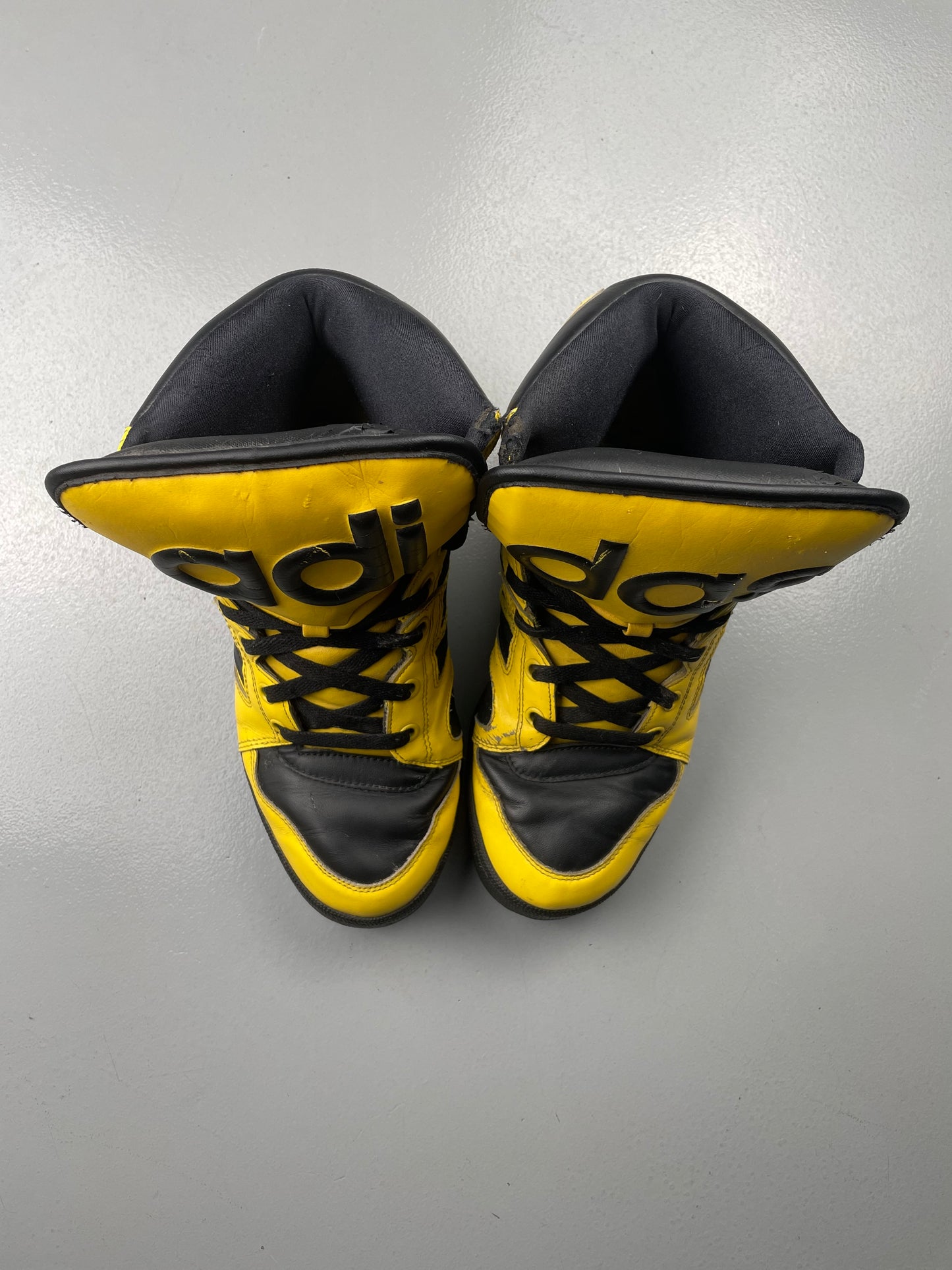 adidas Originals by Jeremy Scott S/S 2012 JS Instinct Hi (black/yellow) - size 43 1/3