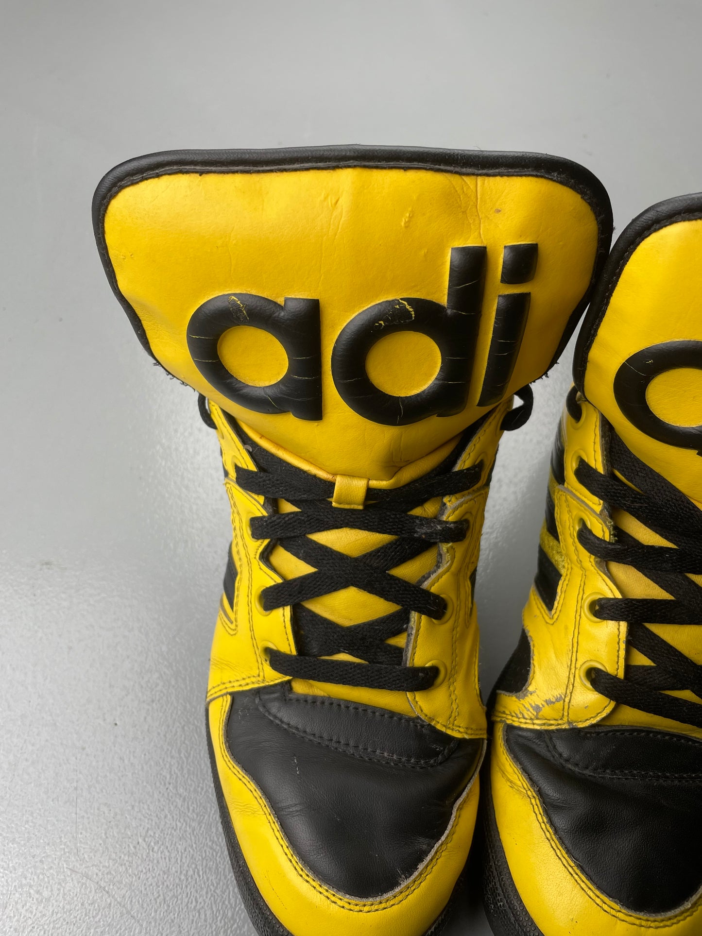 adidas Originals by Jeremy Scott S/S 2012 JS Instinct Hi (black/yellow) - size 43 1/3