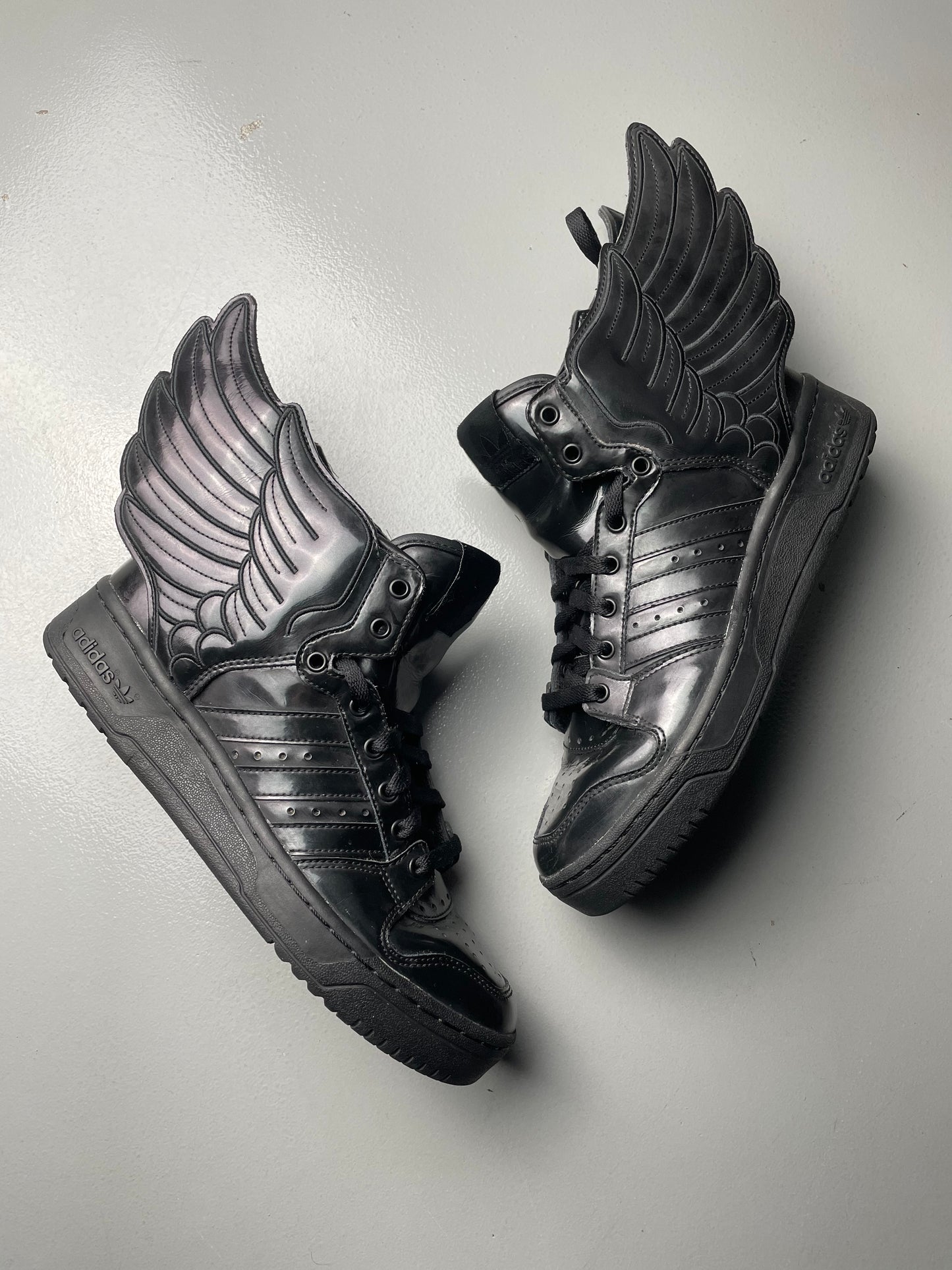 adidas Originals by Jeremy Scott S/S 2013 JS Wings 2.0 "Patent Black" - size 41 1/3
