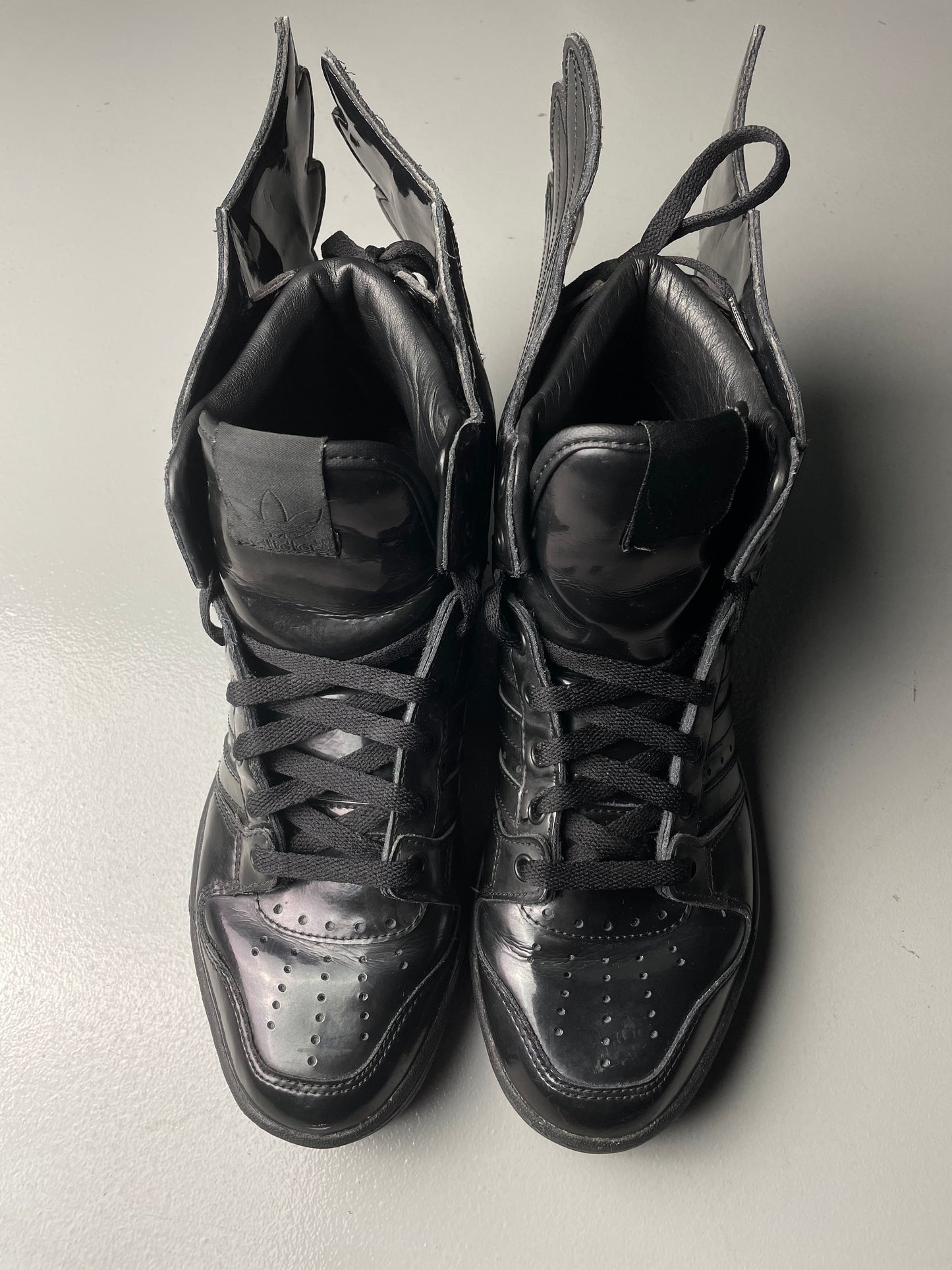 adidas Originals by Jeremy Scott S/S 2013 JS Wings 2.0 "Patent Black" - size 41 1/3