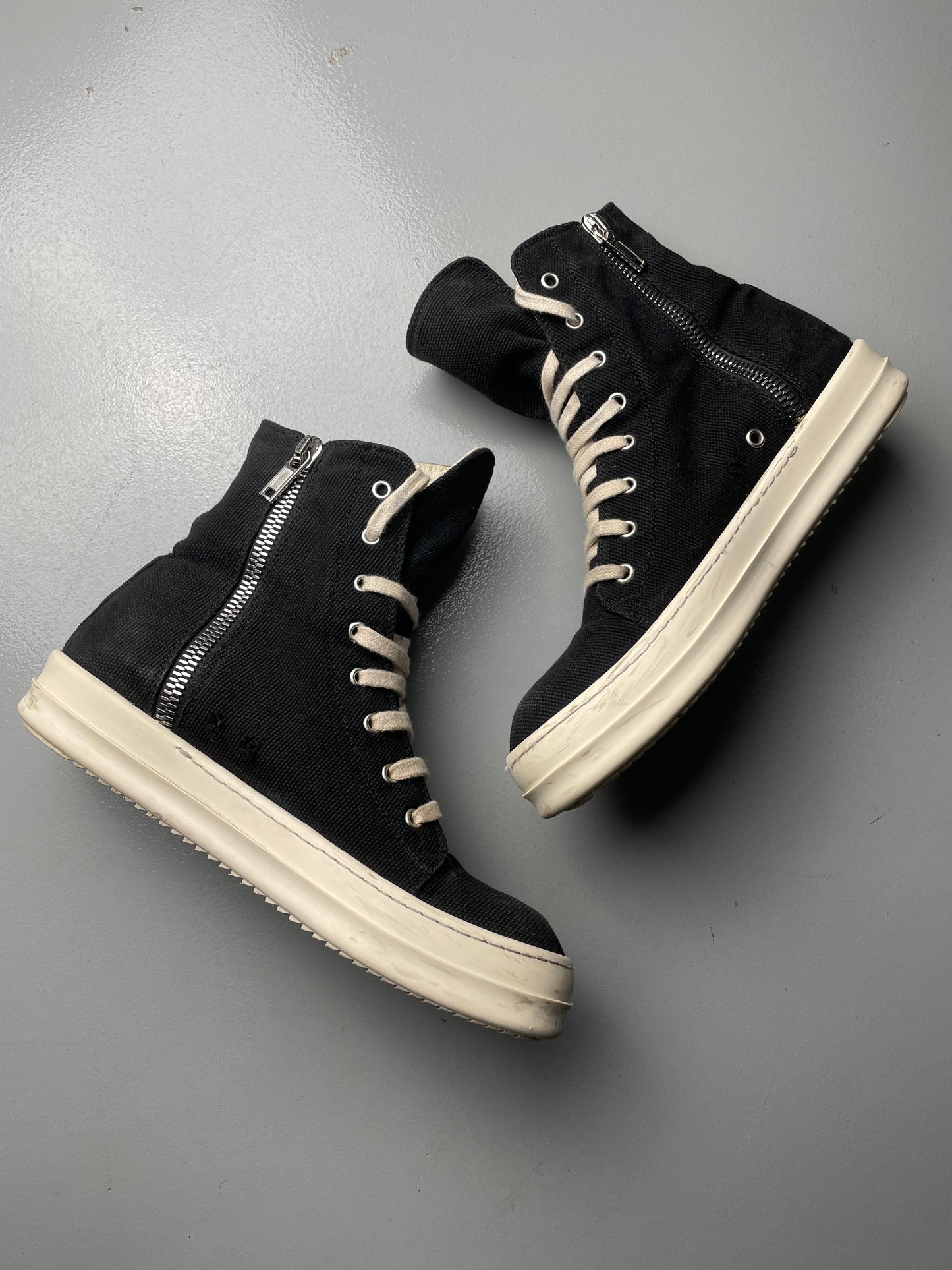 Rick Owens DRKSHDW canvas "Ramones" vegan sneakers - size 41