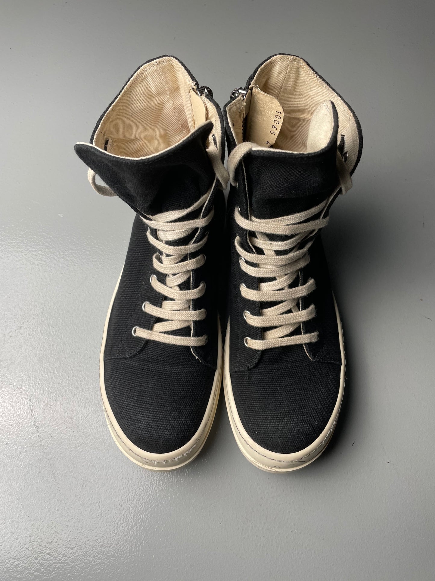 Rick Owens DRKSHDW canvas "Ramones" vegan sneakers - size 41