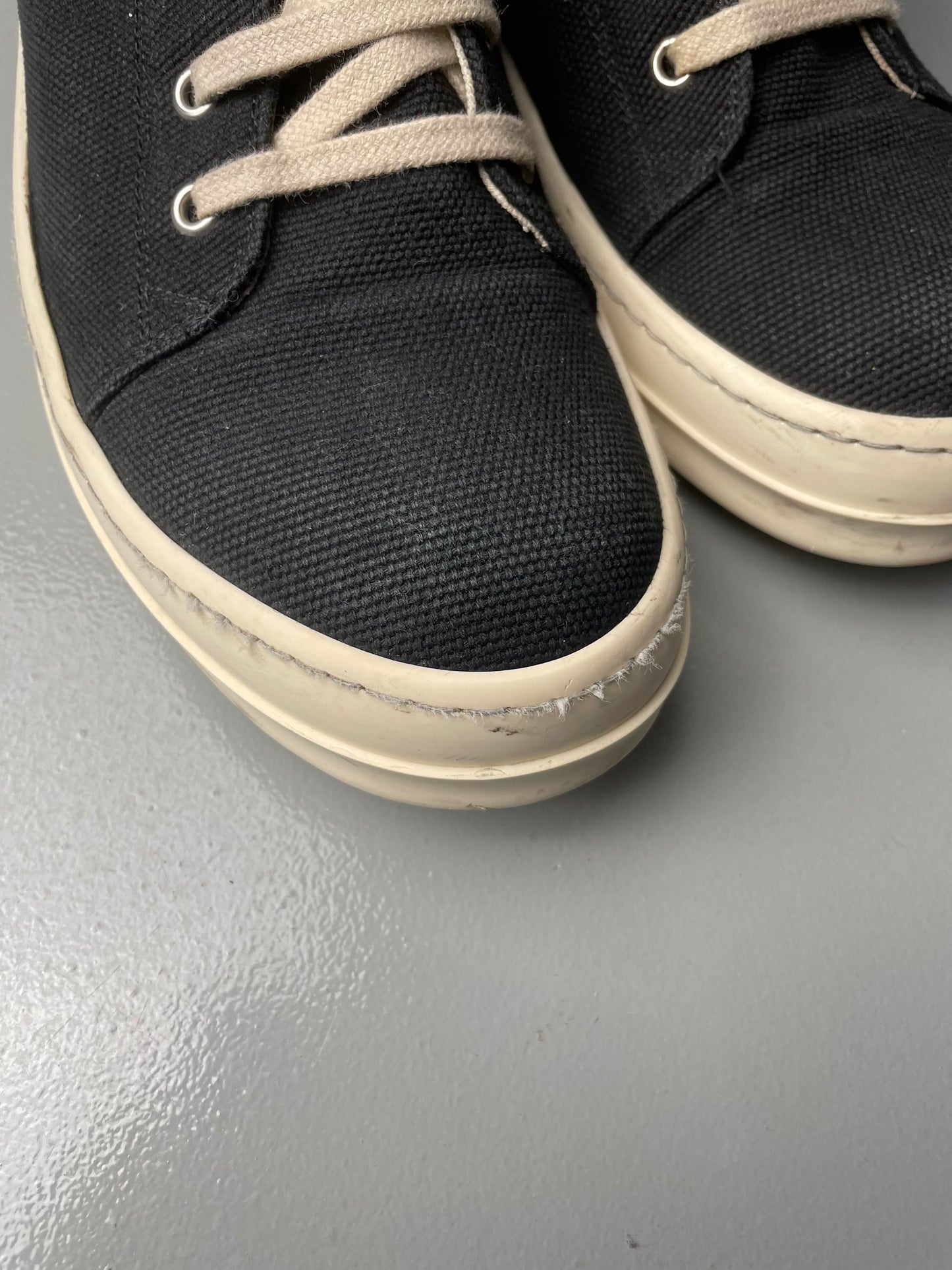 Rick Owens DRKSHDW canvas "Ramones" vegan sneakers - size 41