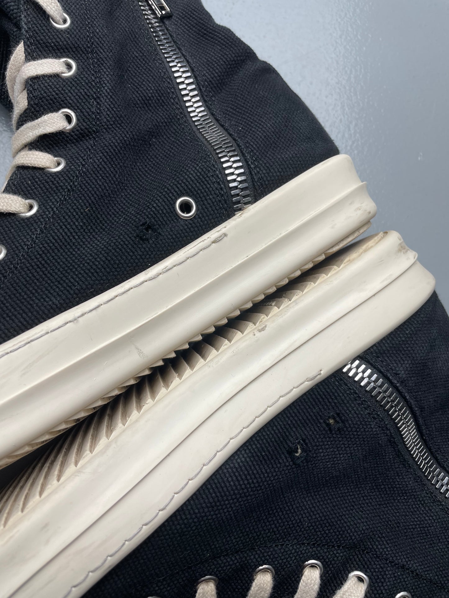 Rick Owens DRKSHDW canvas "Ramones" vegan sneakers - size 41