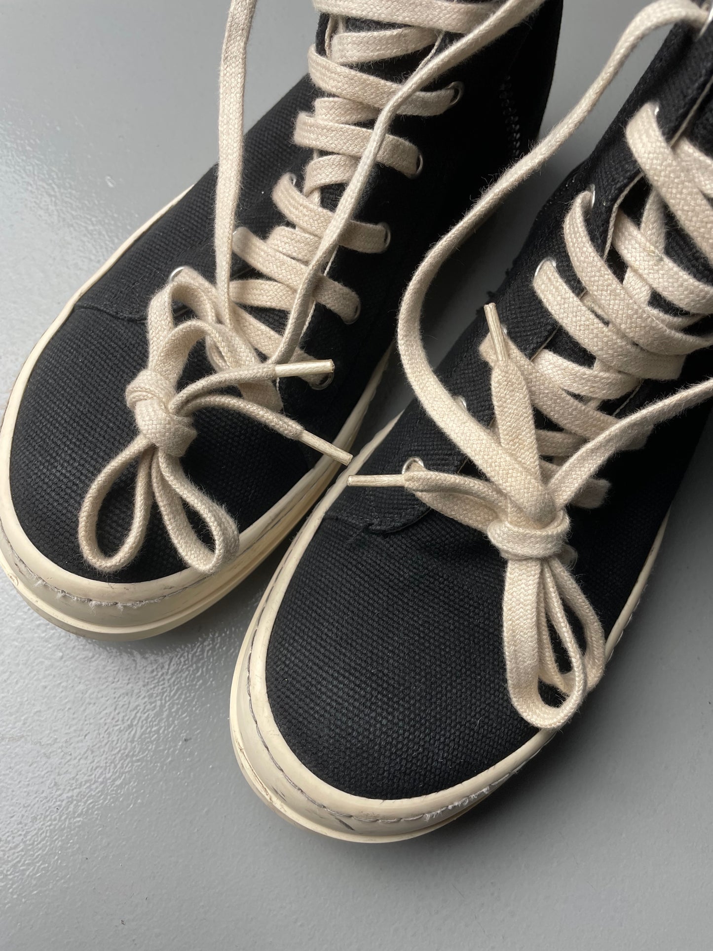 Rick Owens DRKSHDW canvas "Ramones" vegan sneakers - size 41