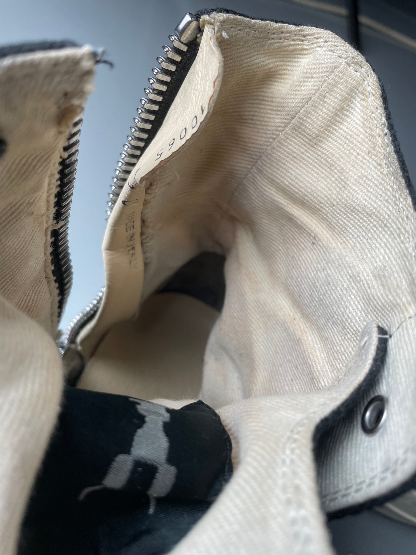 Rick Owens DRKSHDW canvas "Ramones" vegan sneakers - size 41