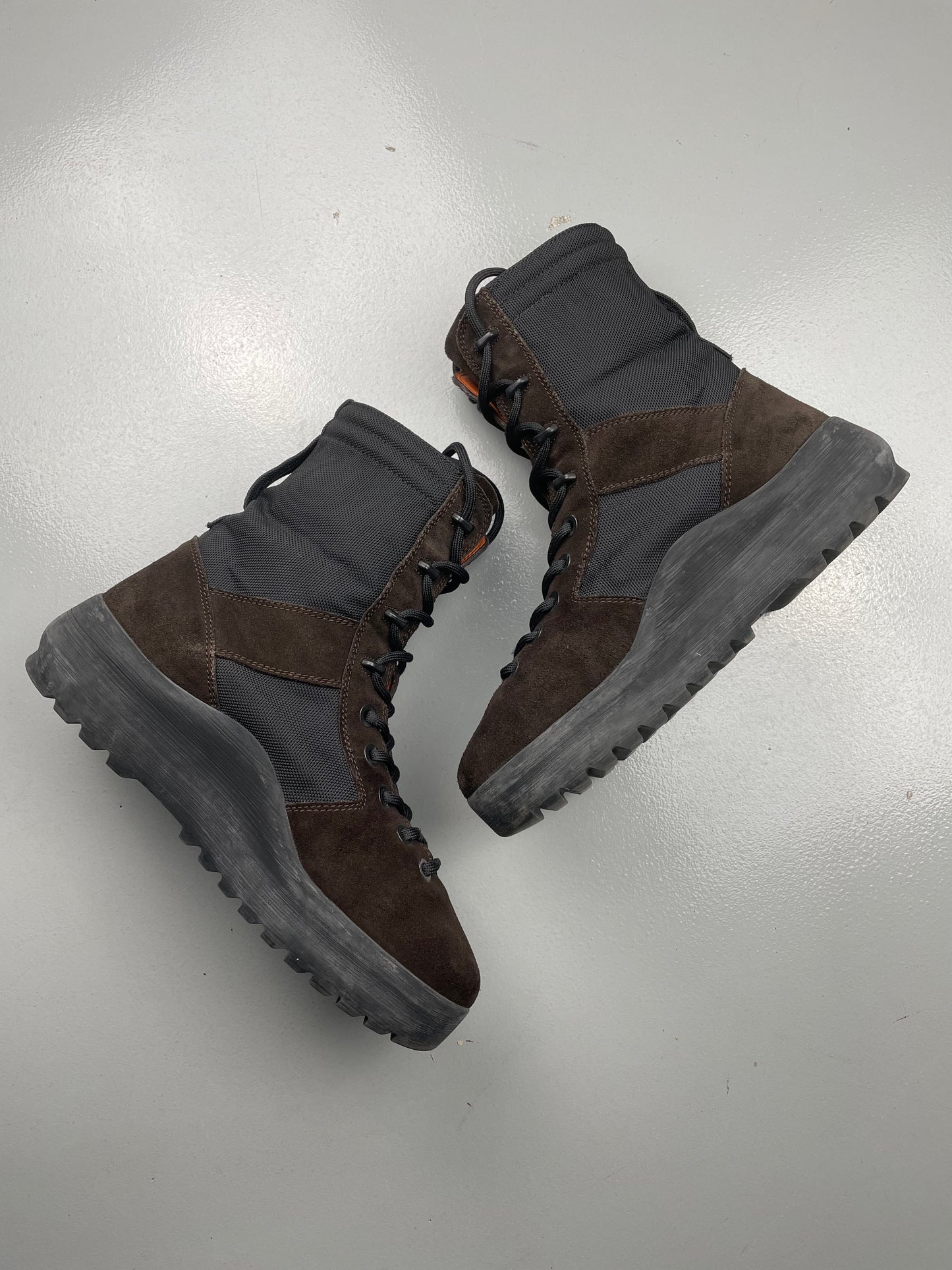 YEEZY Season 3 Onyx Shade Nylon and Thick Suede Military Boots - size 42