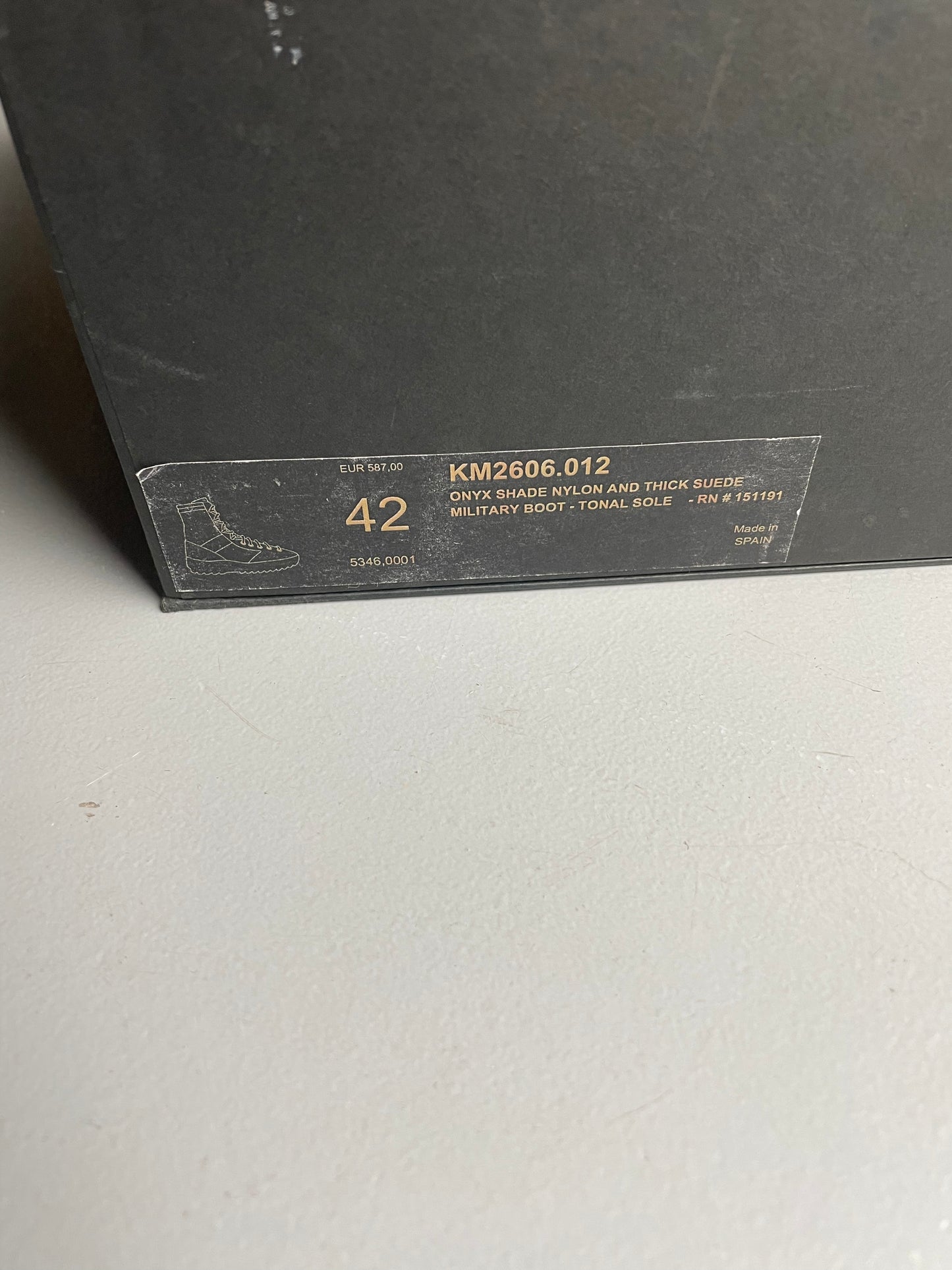 YEEZY Season 3 Onyx Shade Nylon and Thick Suede Military Boots - size 42