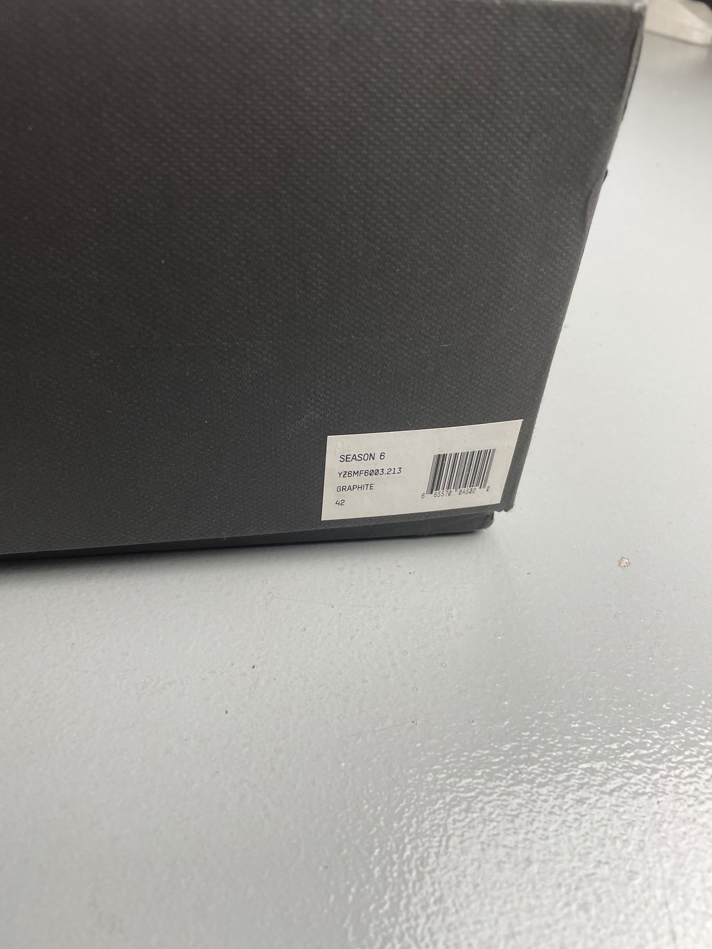 YEEZY Season 6 Graphite Thick Suede, Mesh and Nubuck Desert Boots - size 42