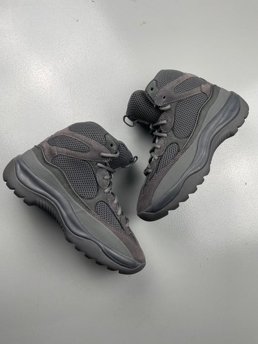 YEEZY Season 6 Graphite Thick Suede, Mesh and Nubuck Desert Boots - size 42