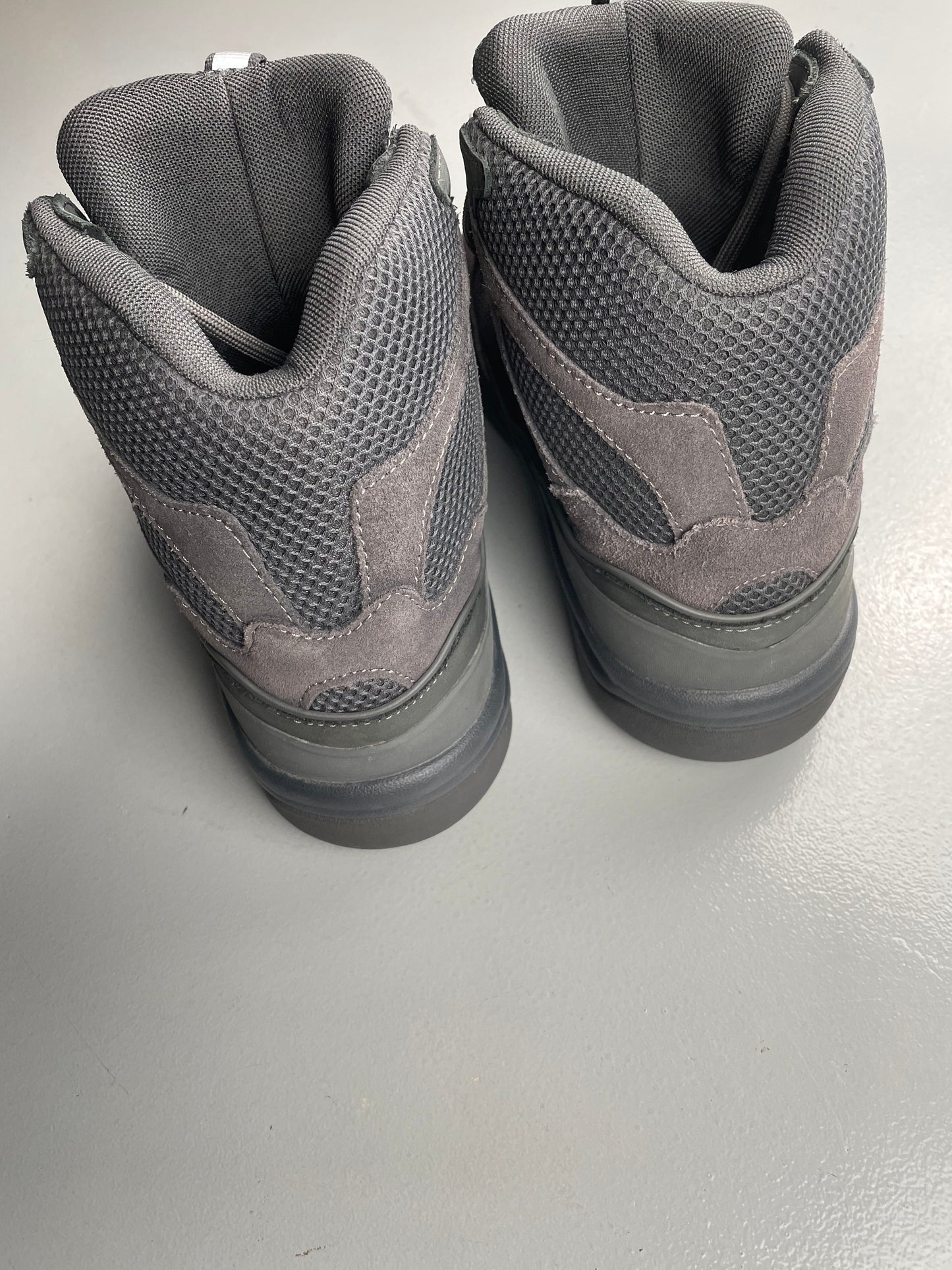 YEEZY Season 6 Graphite Thick Suede, Mesh and Nubuck Desert Boots - size 42