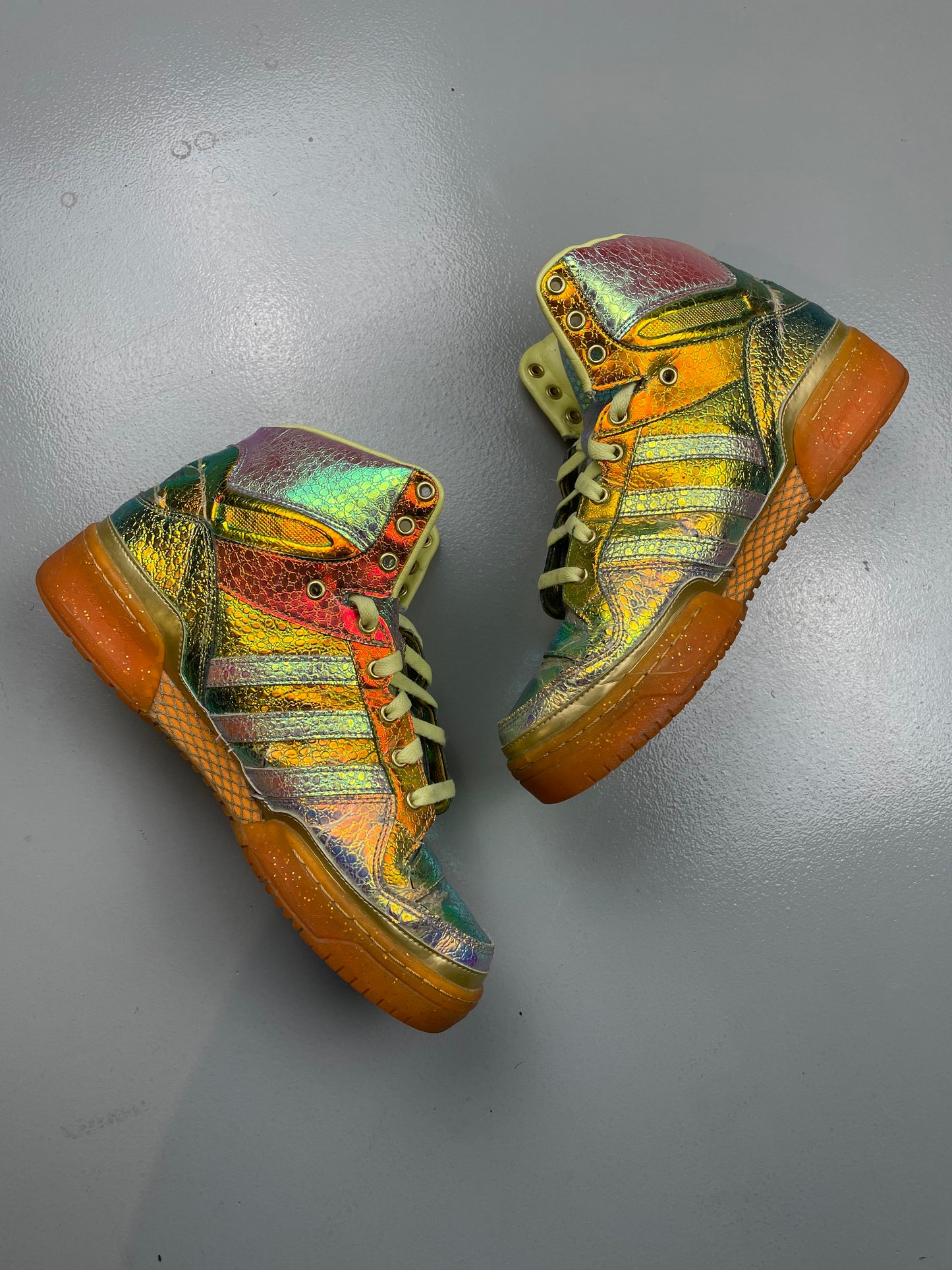 adidas Originals by Jeremy Scott S/S 2014 JS Wings "Gold Foil" - size 42 2/3