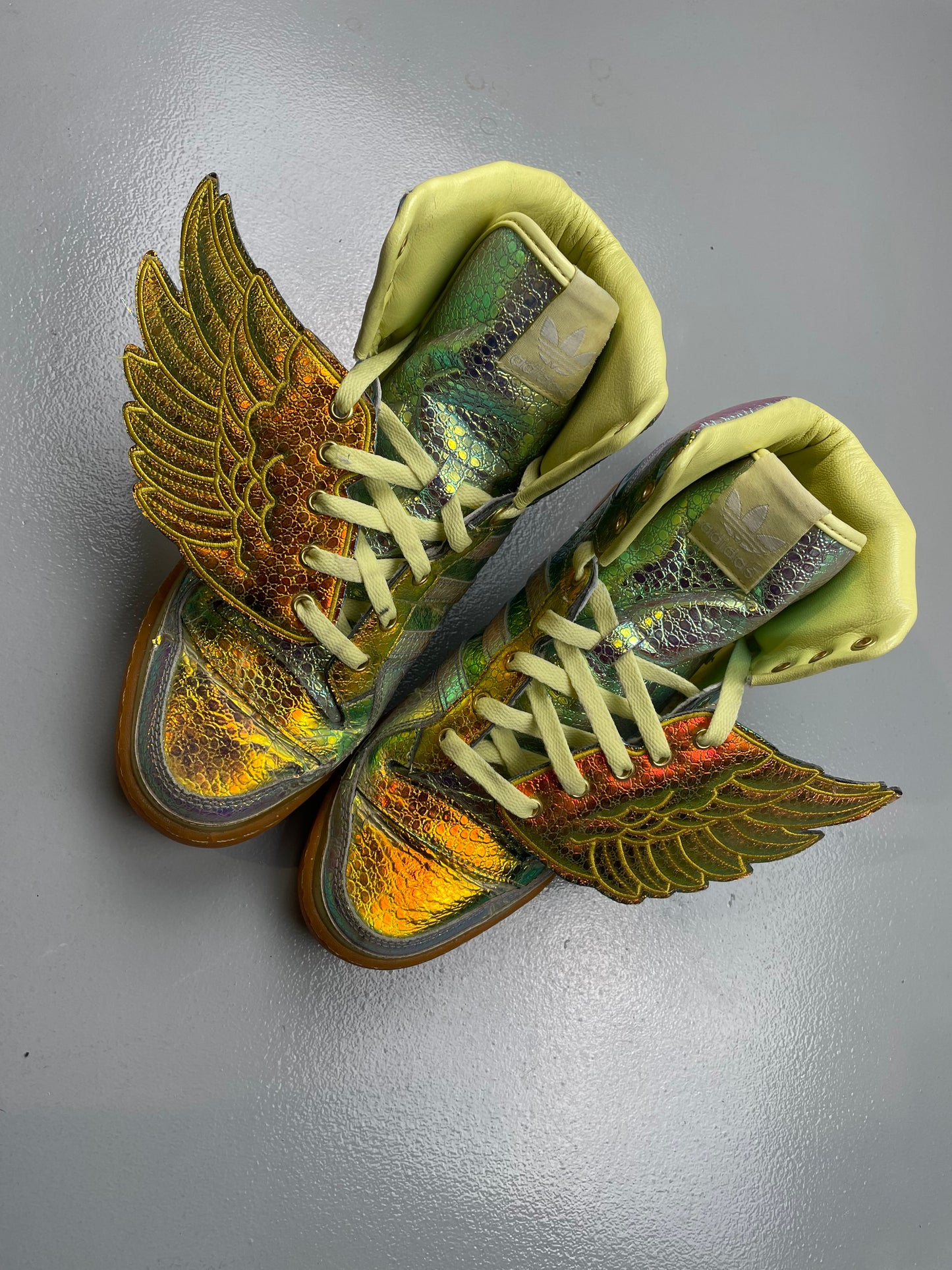 adidas Originals by Jeremy Scott S/S 2014 JS Wings "Gold Foil" - size 42 2/3