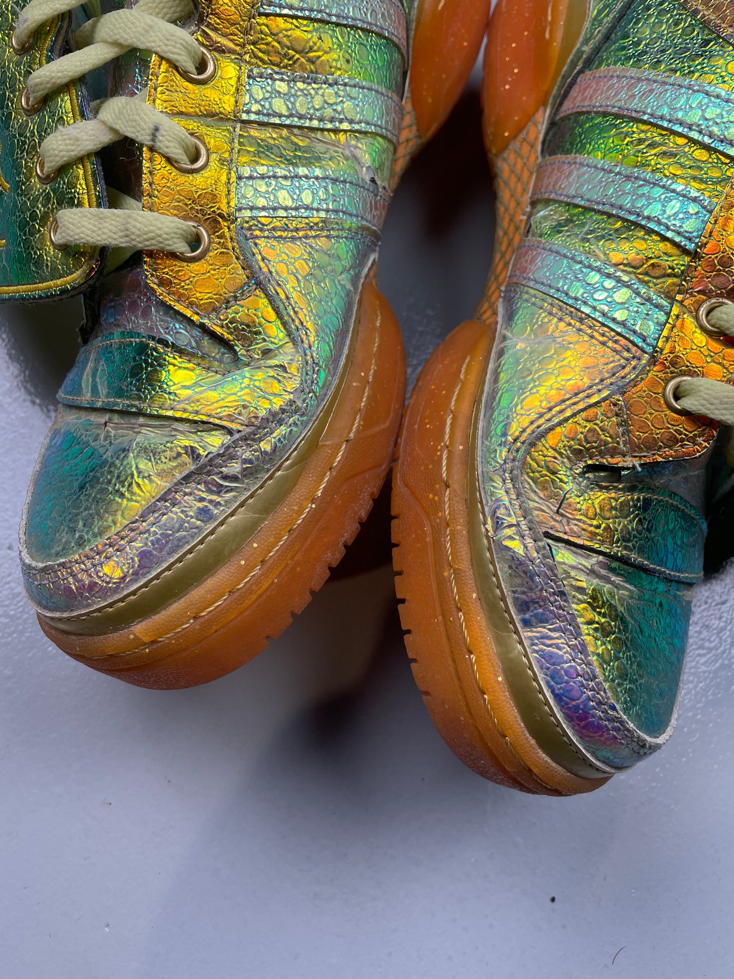adidas Originals by Jeremy Scott S/S 2014 JS Wings "Gold Foil" - size 42 2/3