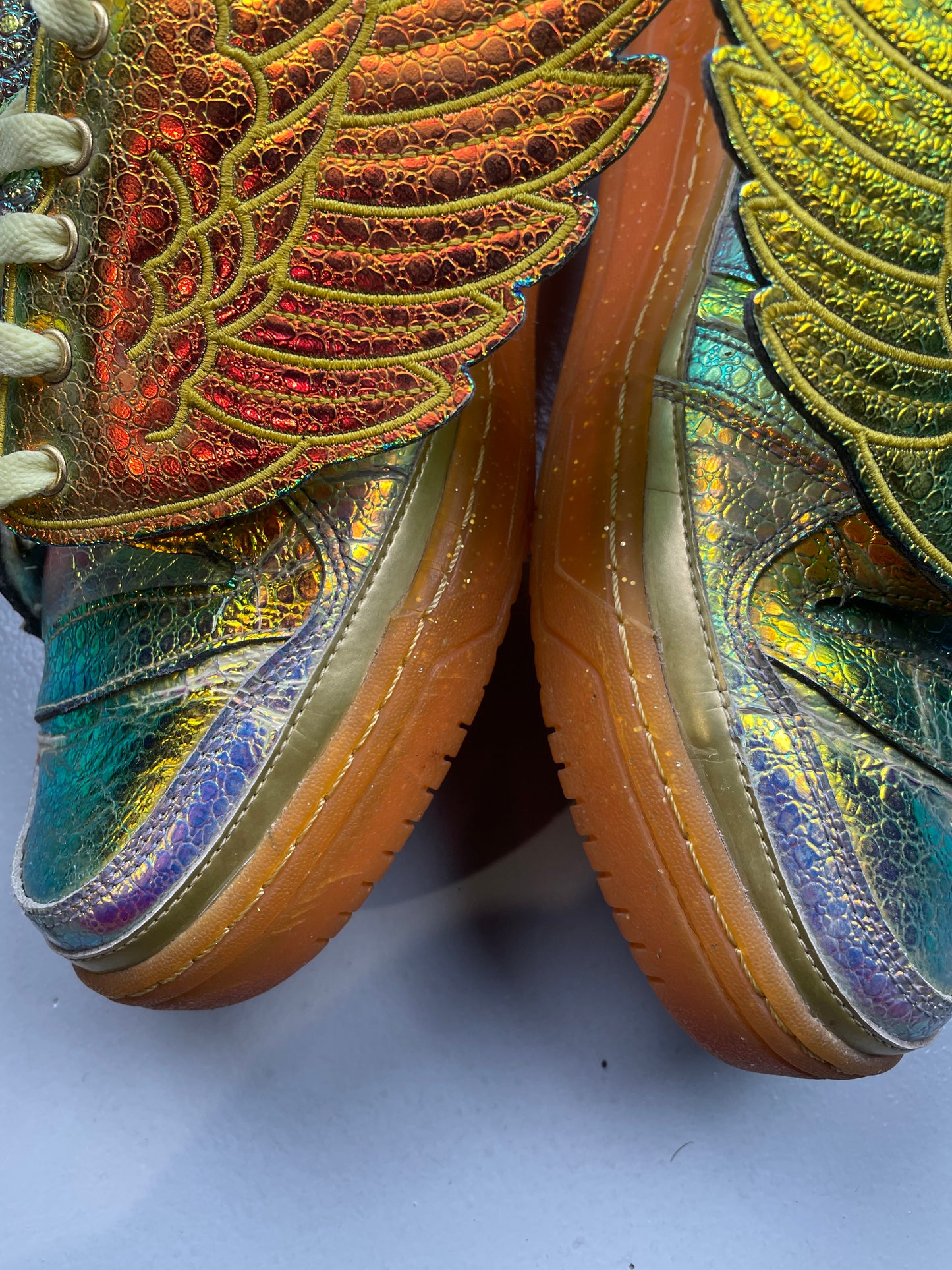 adidas Originals by Jeremy Scott S/S 2014 JS Wings "Gold Foil" - size 42 2/3