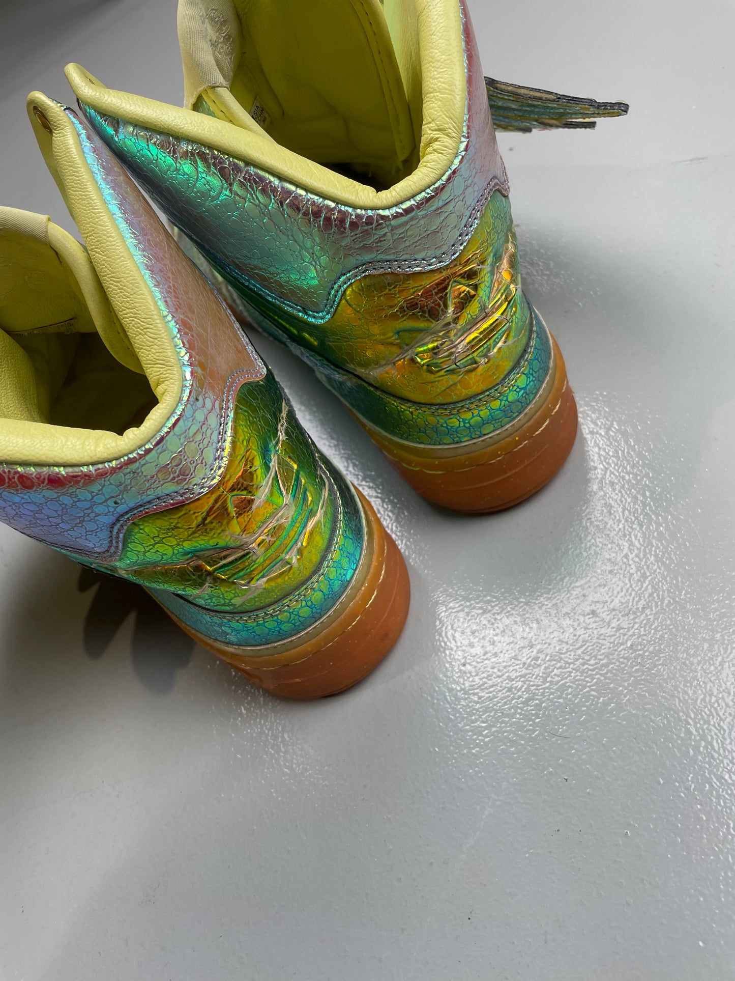 adidas Originals by Jeremy Scott S/S 2014 JS Wings "Gold Foil" - size 42 2/3