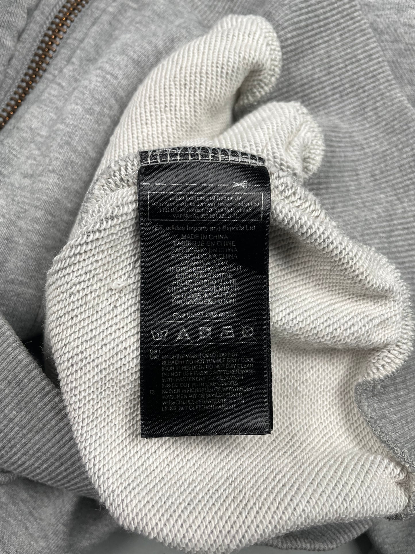 adidas X Gosha Rubchinskiy S/S 2018 oversized zip-up hoodie (grey) - size XS